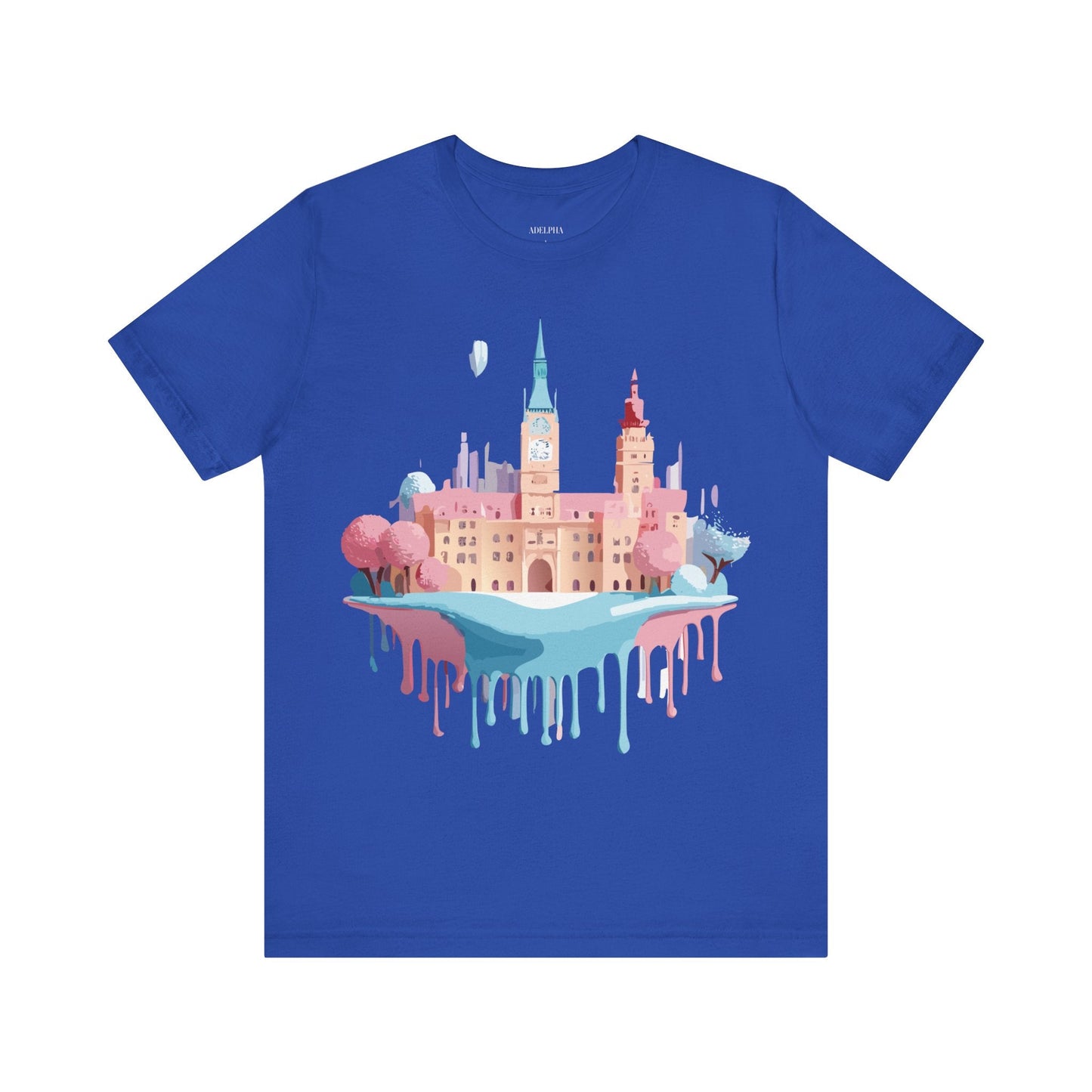 Prague Tourist Shirt Unisex Short Sleeve Graphic Tee Featuring Adelpha Vintage Artwork