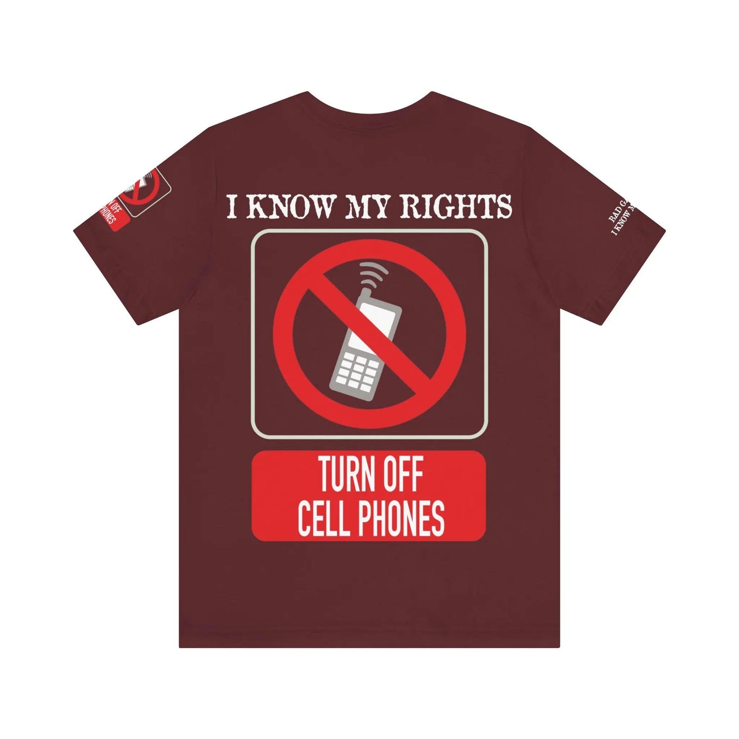 Red Stamp Tee Shirt 100 Percent Cotton From Bad Galaxy Eco Friendly Inks Made To Order In USA
