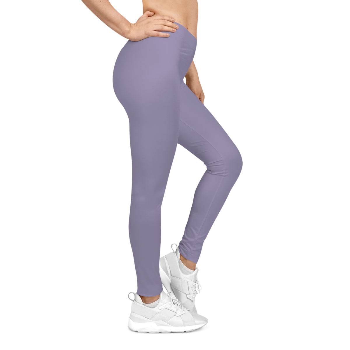 Purple Mist Color Women's Poly-Span Casual Leggings XS-2XL