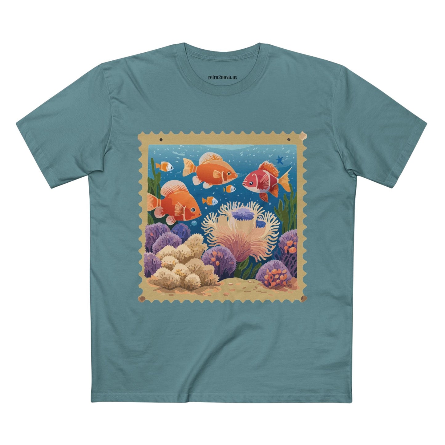 Stamp Shirt Postage Stamp Tee PS20 Unisex Premium Cotton Art Tee Retro2Nova Collection