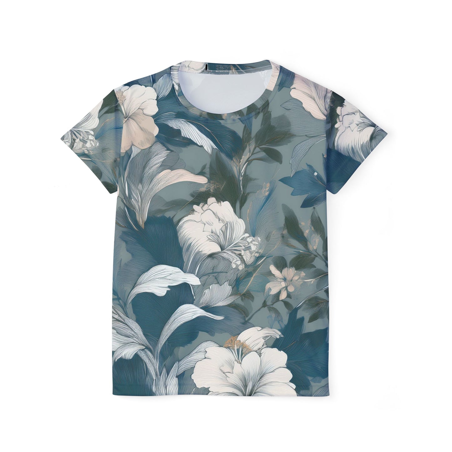 Women Poly T-Shirt with Floral Print