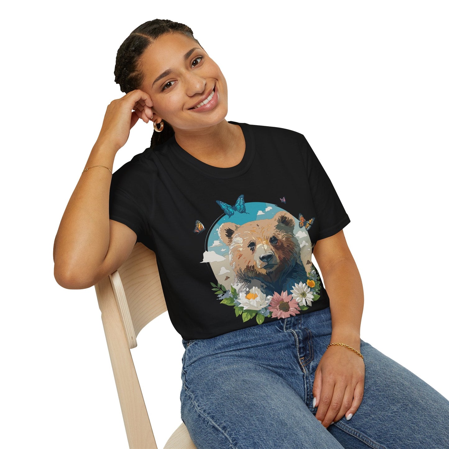 Bear Shirt Teddy Bear Tee Unisex Gildan Softstyle 100 Percent Ring Spun Cotton Tee