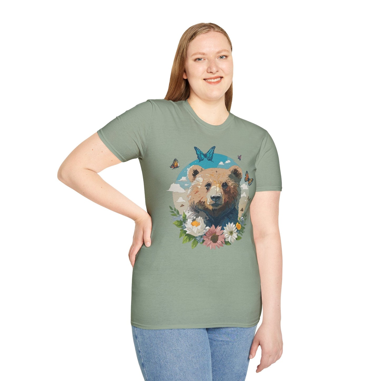 Bear Shirt Teddy Bear Tee Unisex Gildan Softstyle 100 Percent Ring Spun Cotton Tee