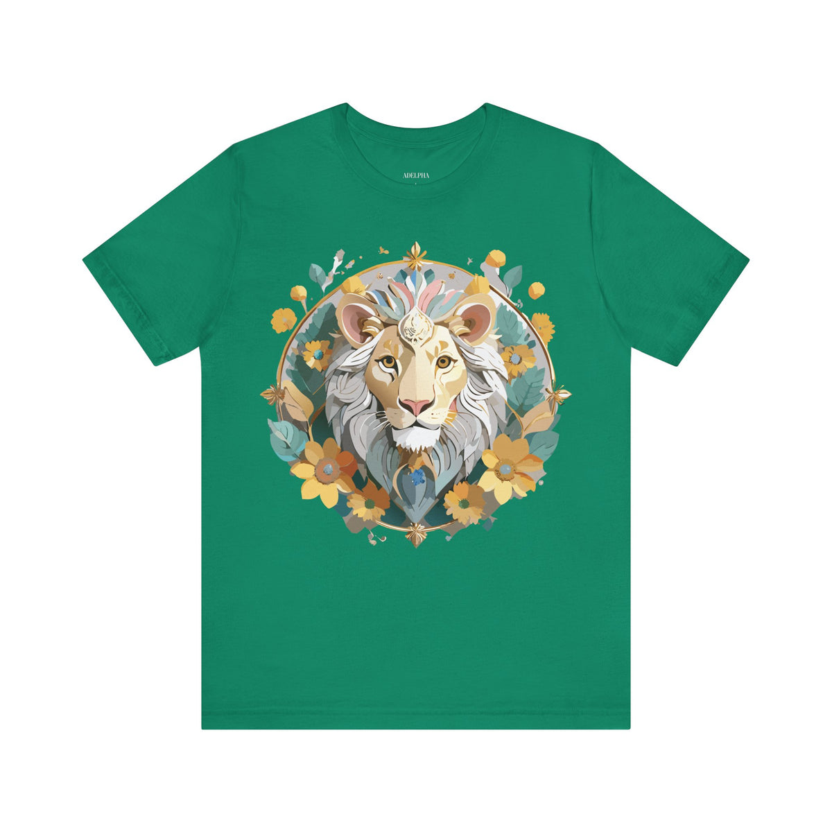 Medallion Graphic Unisex Cotton Bella+Canvas Tee with Floral Art Design m72