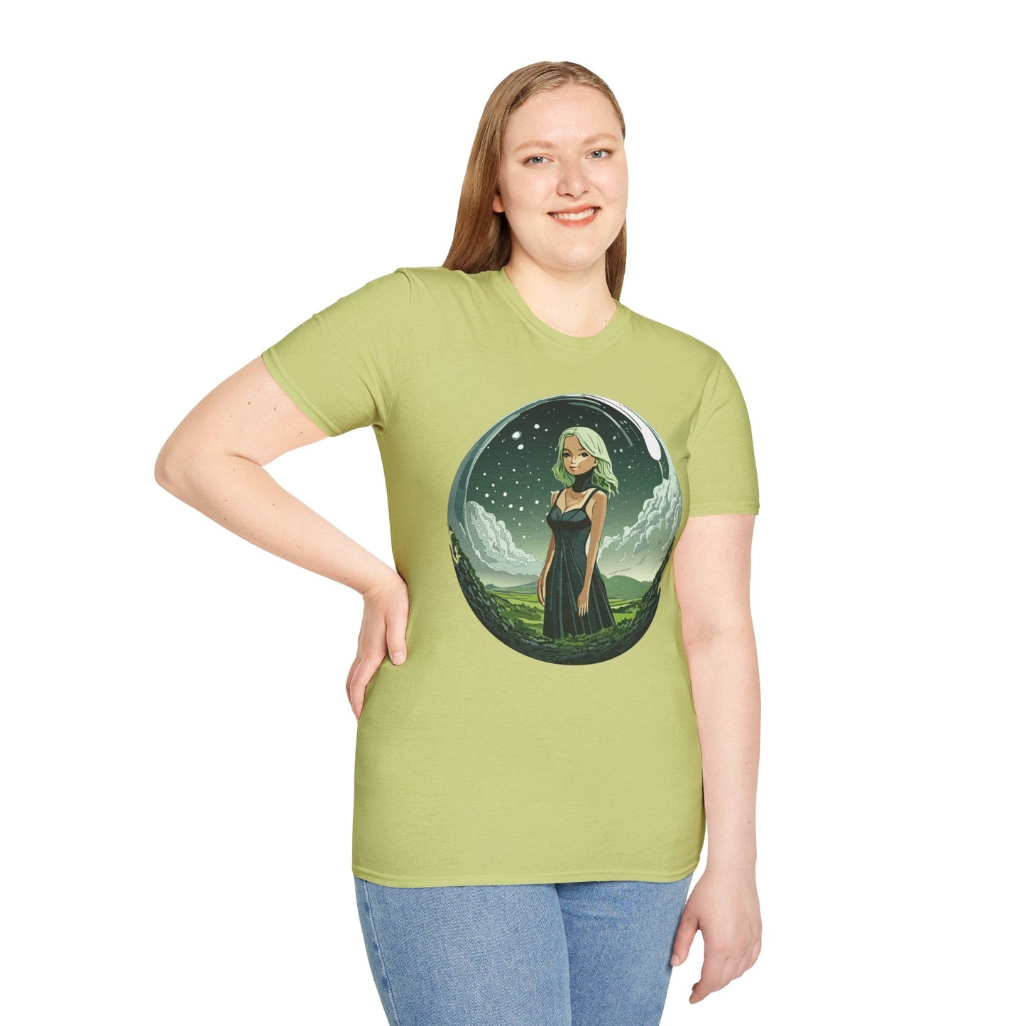 Womens Graphic T Shirt Art Design Tee Ladies Short Sleeve Softstyle 64000 Cotton Ring Spun
