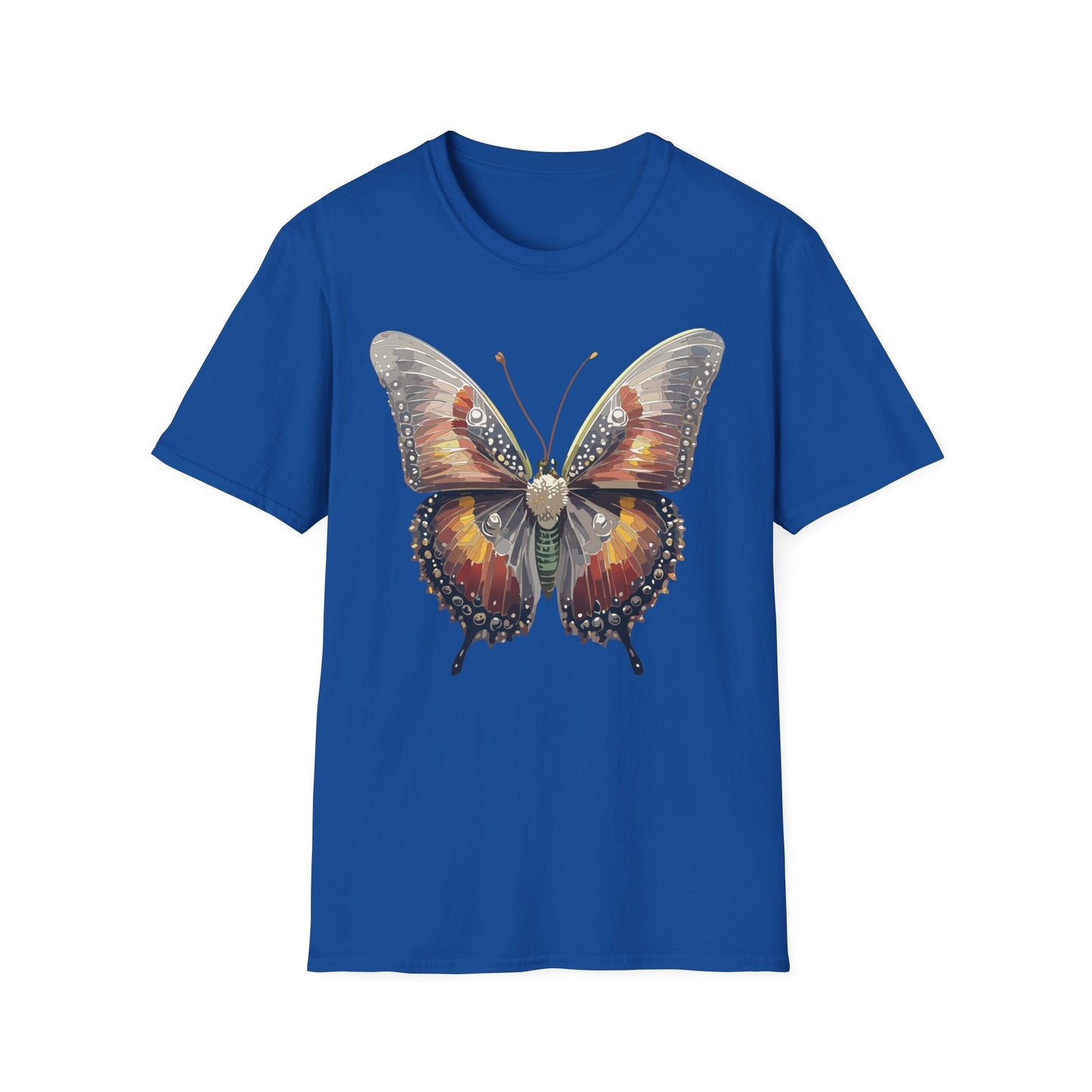 Butterfly Shirt Unisex Lightweight 100 Cotton Gildan Softstyle 64000 Tee Monarch Butterfly Design