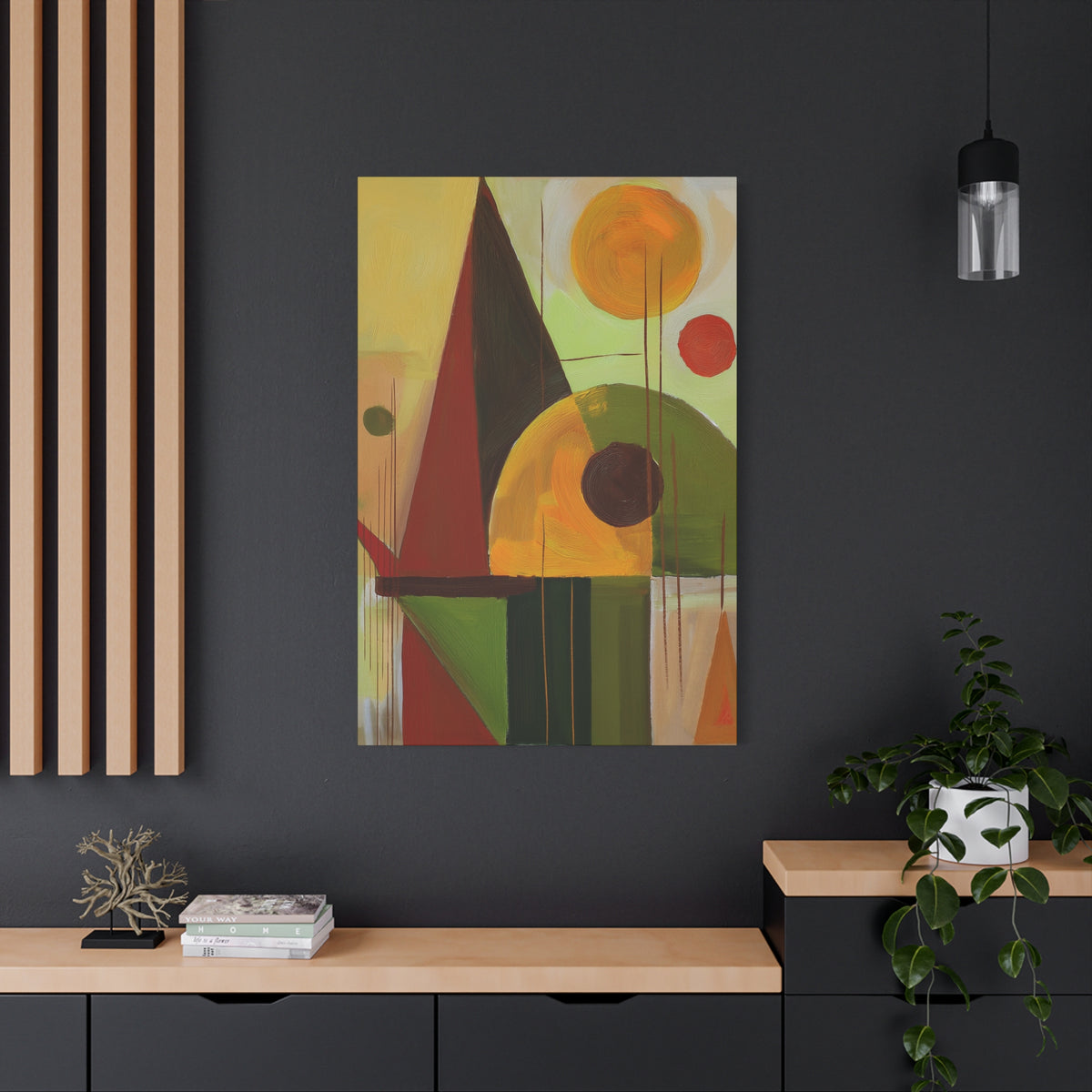 Abstract Geometric Painting Print Canvas 20x24,20x30,24x30 24x32,24x36,30x40 32x48,36x48,40x60 Pine-Wood Inner Frame ABS-60
