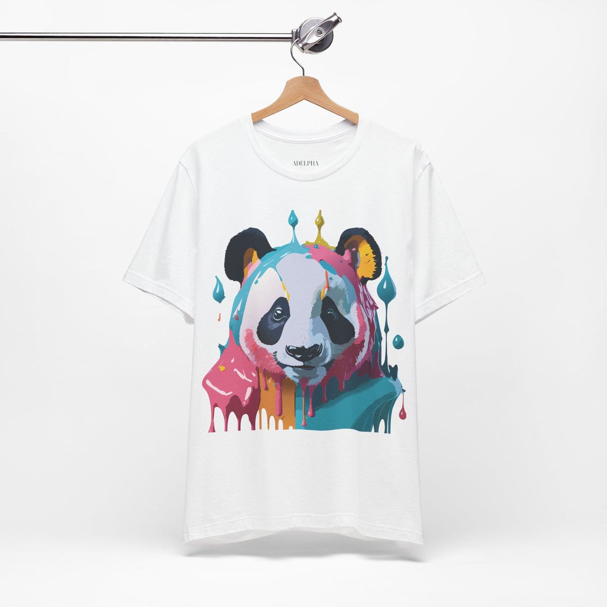 Panda Graphic Unisex Cotton Bella+Canvas Tee with Art Animal Design e142