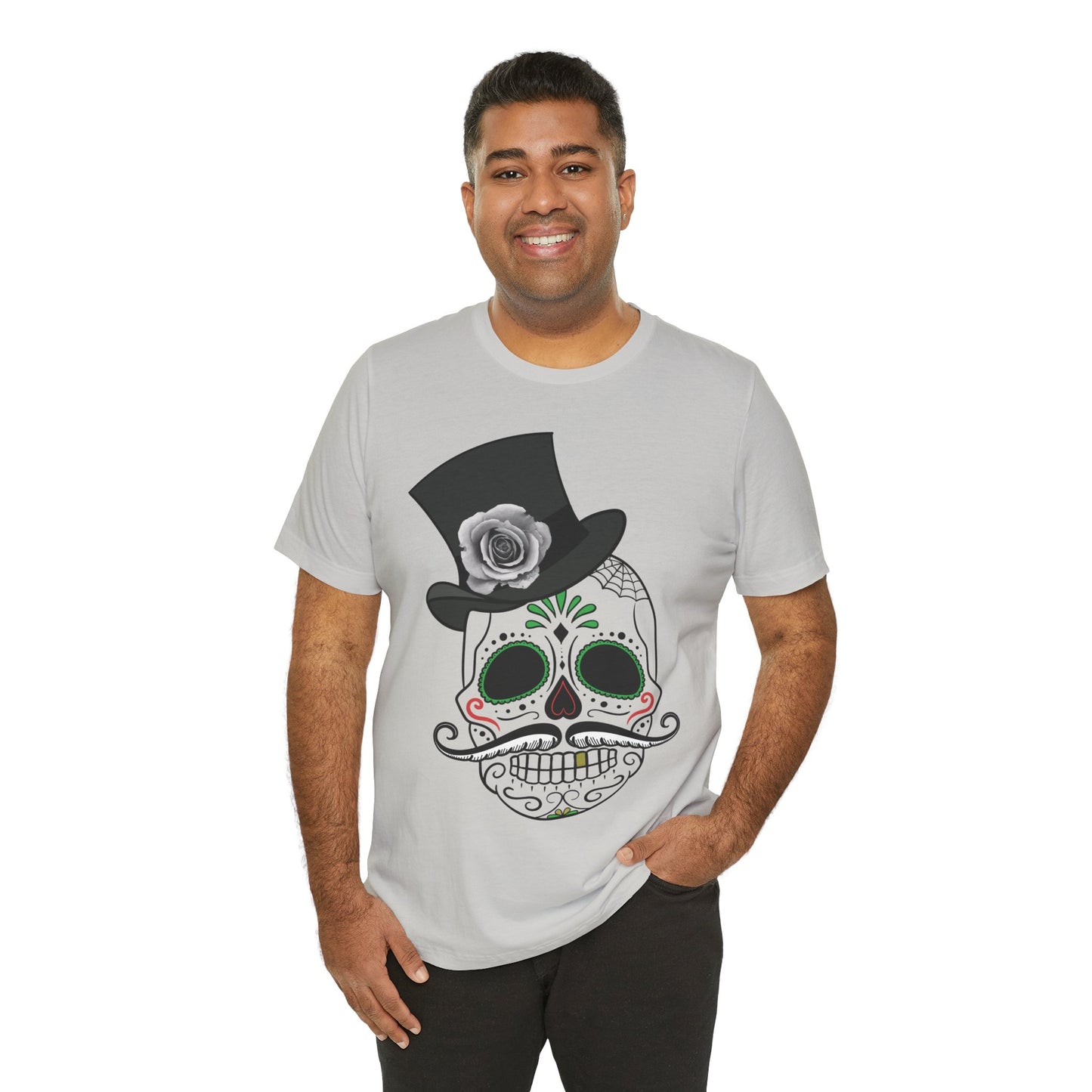 Unisex-T-Shirt aus Baumwolle mit Totenkopf