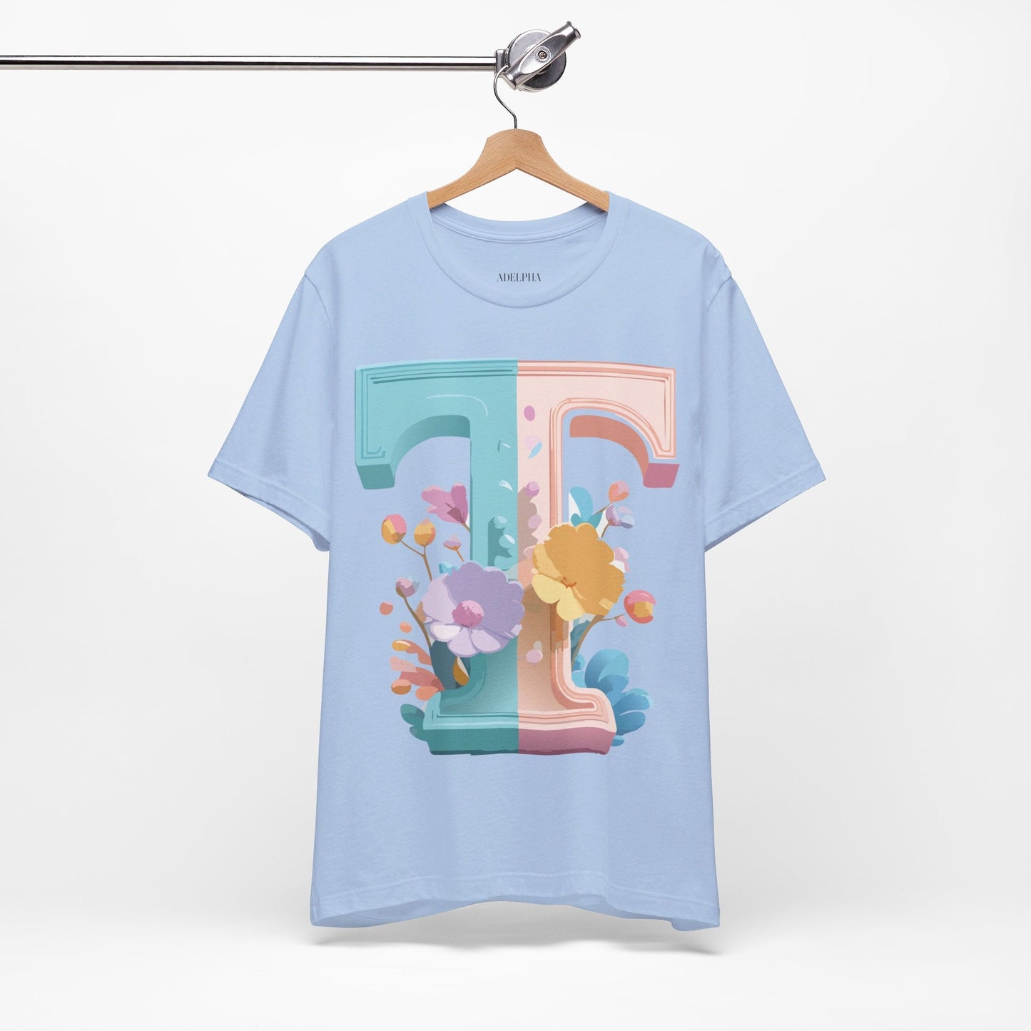 Adelpha Graphic Tee Unisex Short Sleeve Letter Shirt Featuring Vintage Inspired Artwork