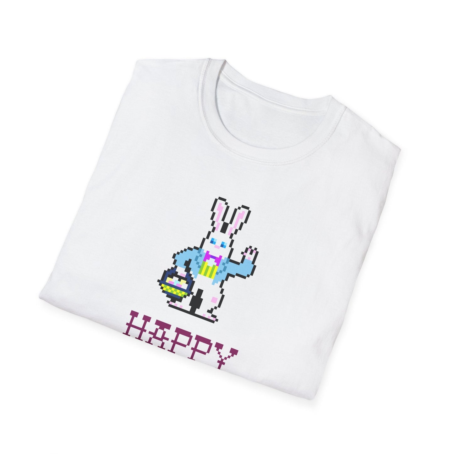 Funny Easter T Shirt With Signature And Prints Unisex Gildan Softstyle Cotton Tee Design