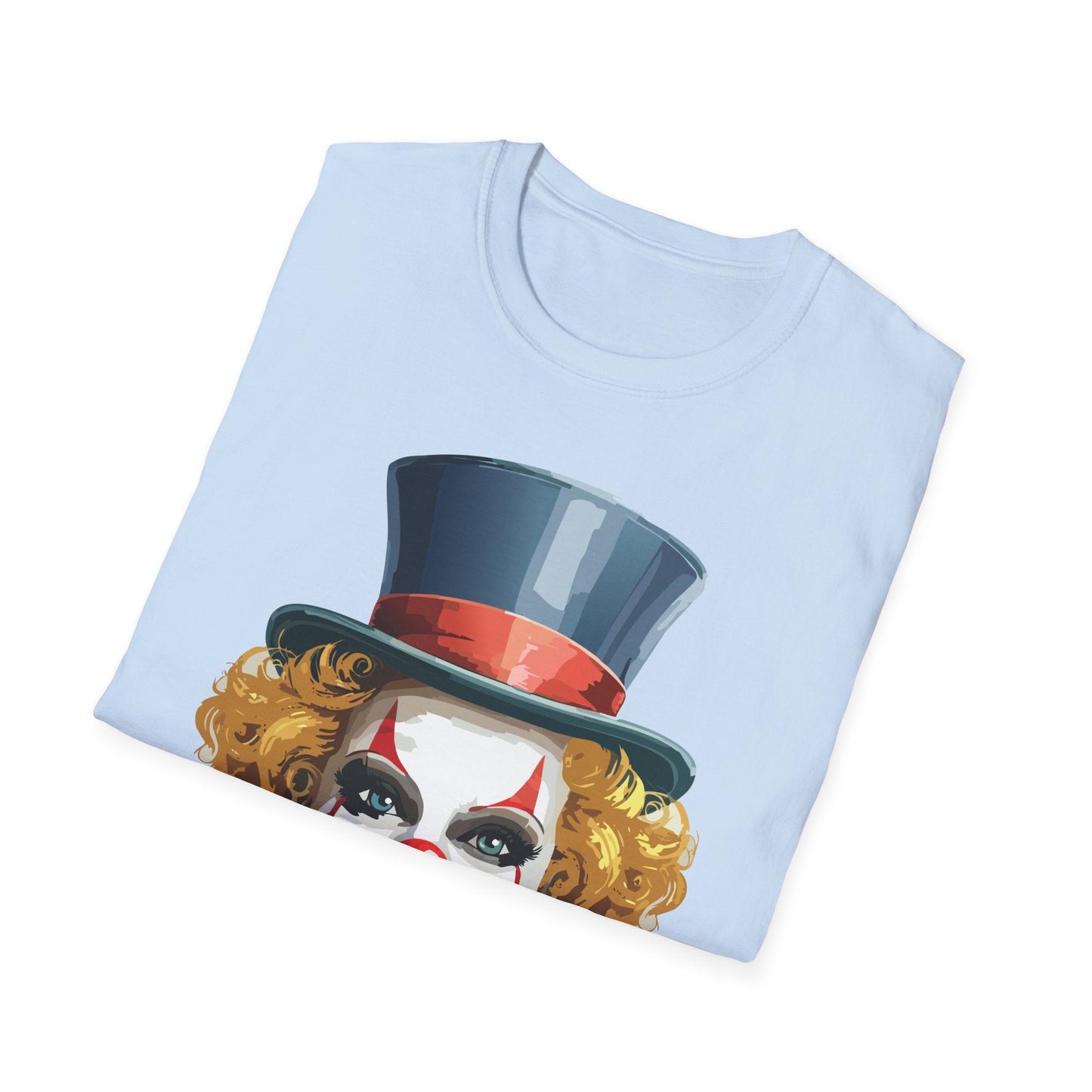 Clown Shirt T Shirt With Clown Funny Man Circus Shirt Scary Man Tee Unisex Gildan Softstyle 64000