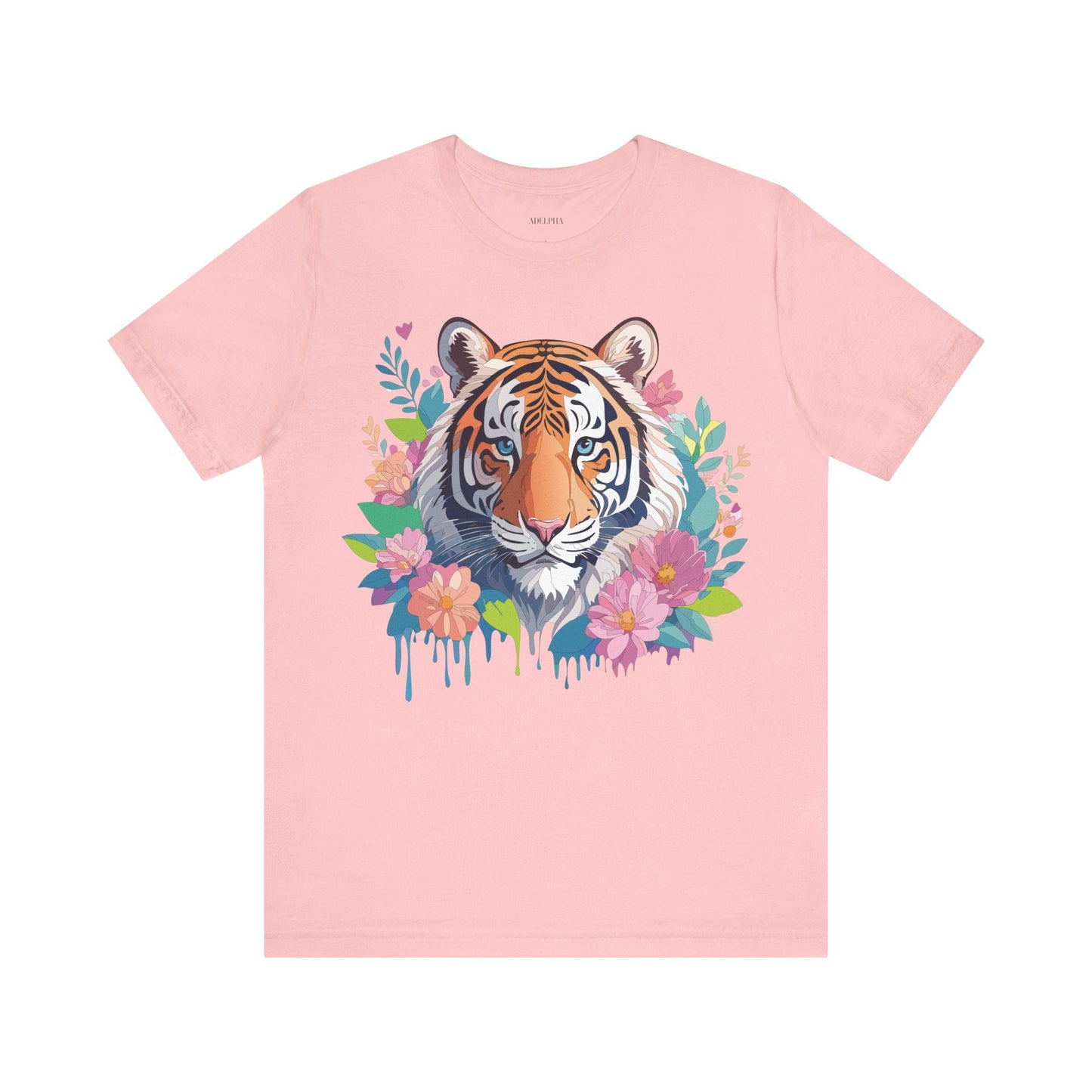 Tiger Graphic Tee Unisex Short Sleeve Shirt By Adelpha Art Design Vintage Inspired