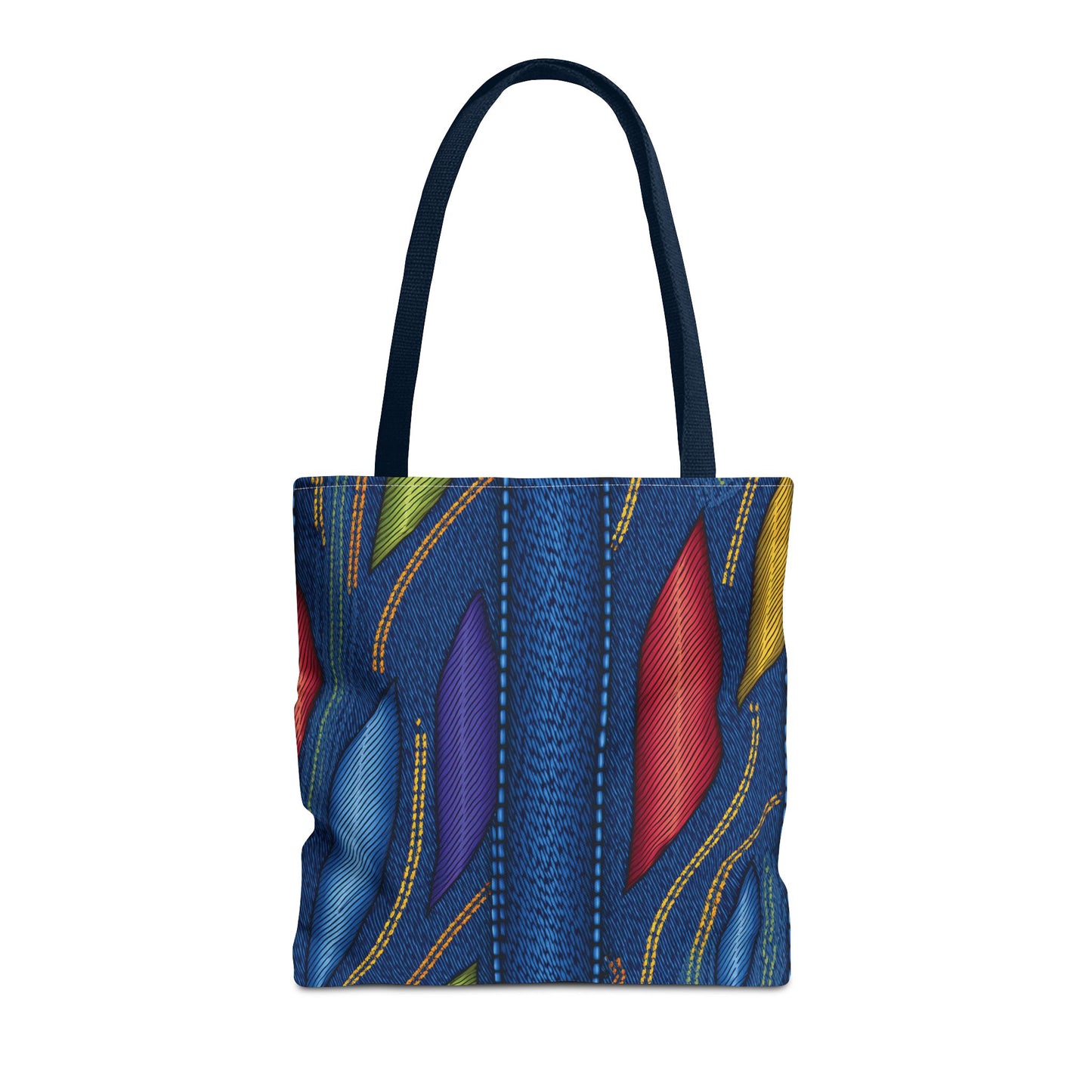 Denim Fabric Imitation Print Unisex Canvas Bag Poly Spun 3 Sizes Tote Bag 137