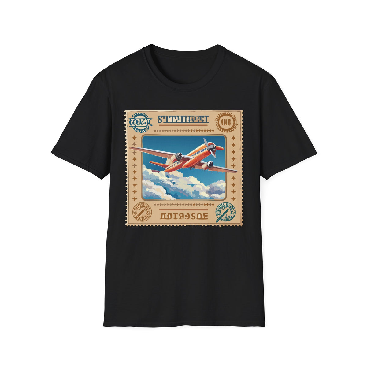 Vintage Airplane Poster T-Shirt | Retro Travel Plane Graphic