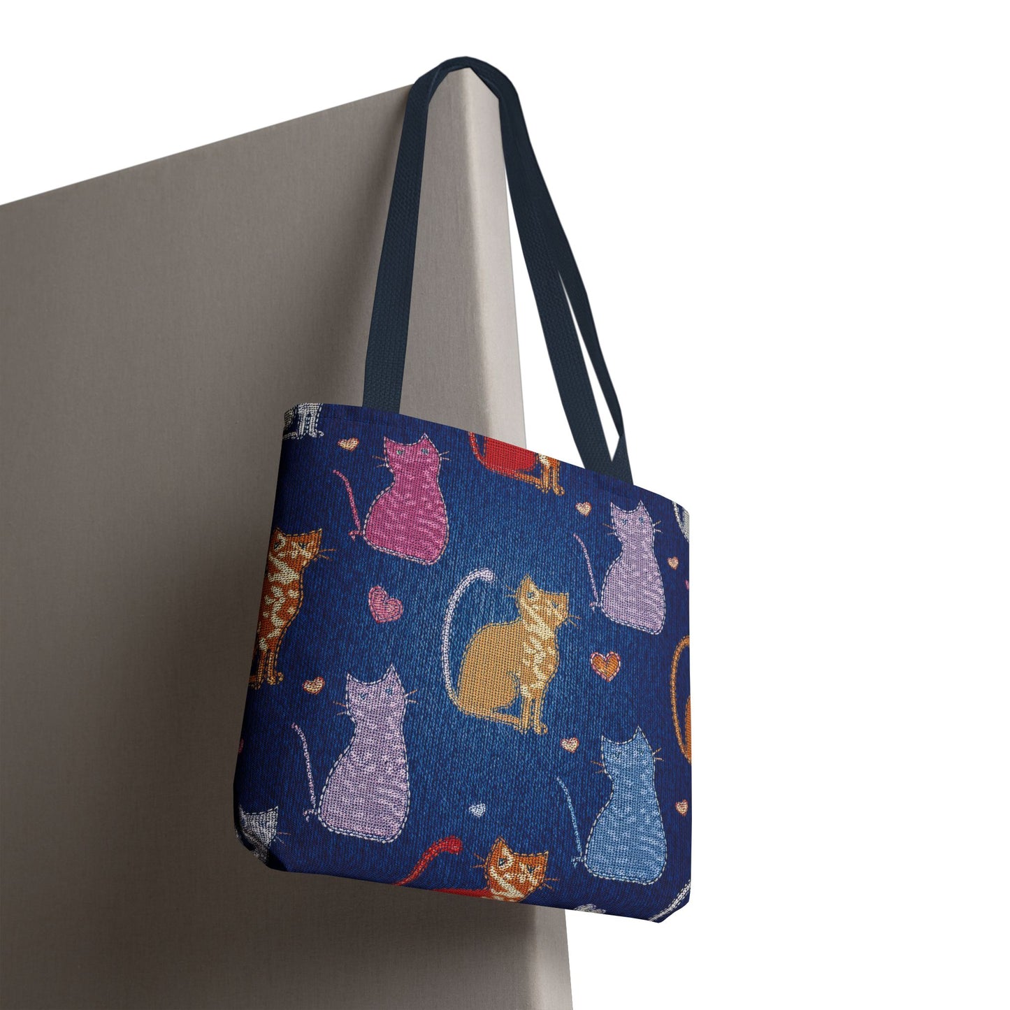 Love Day Graphic Design Denim Fabric Imitation Print Unisex Canvas Bag POLY 3 Sizes Tote Bag 201-20