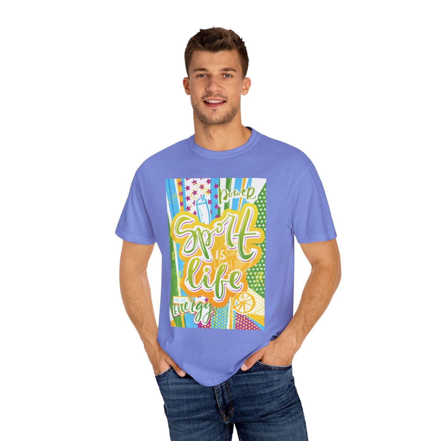 Unisex-T-Shirt mit Sports-Art-Design