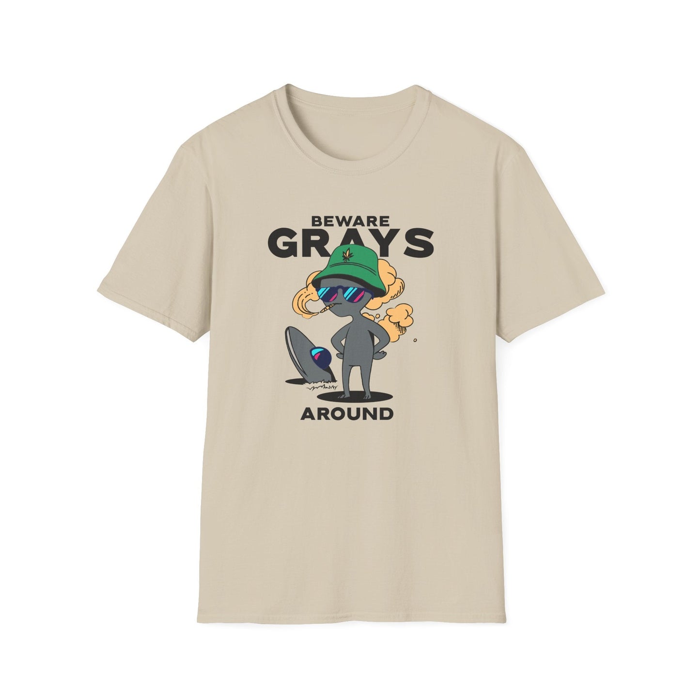 Funny Aliens UFO Graphic Unisex Cotton T-Shirt  18