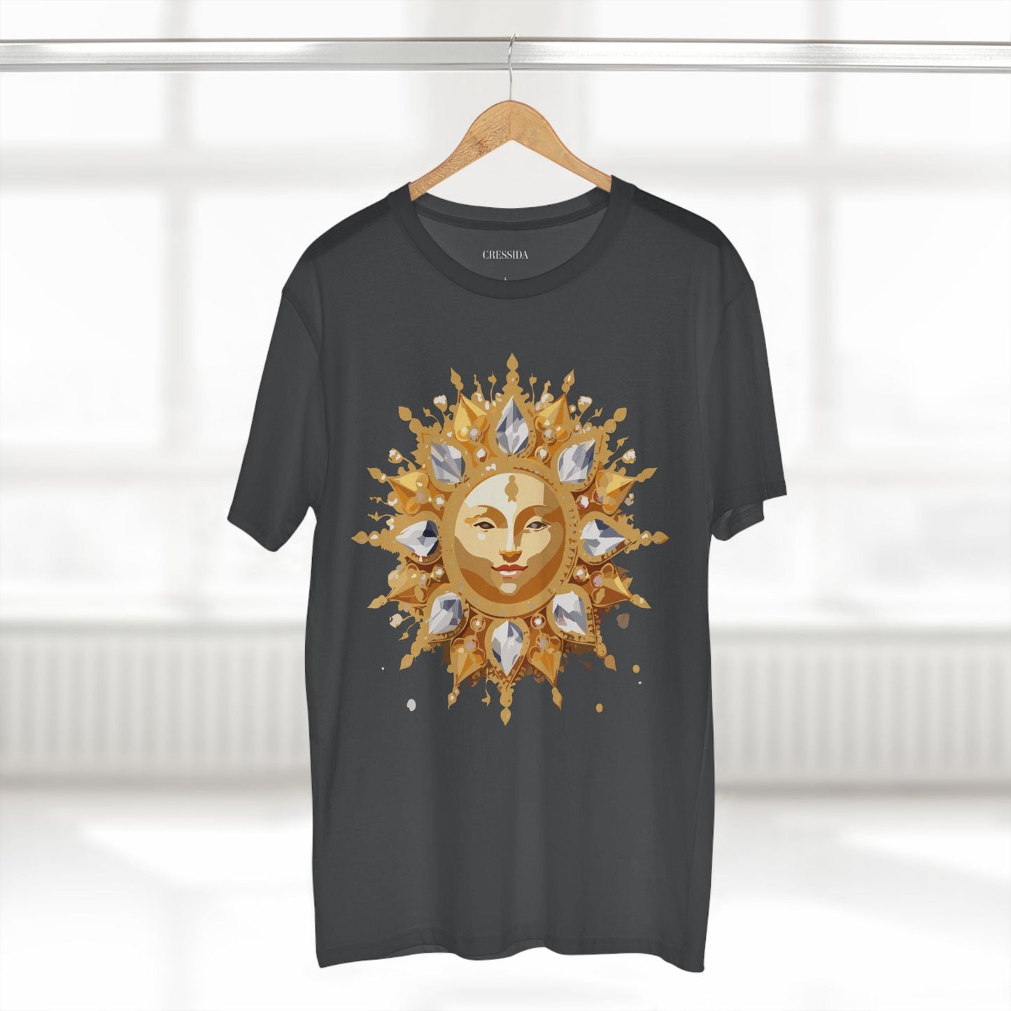 Gold Sun Graphic Unisex 100 Cotton T-Shirt with Golden Art Design 4