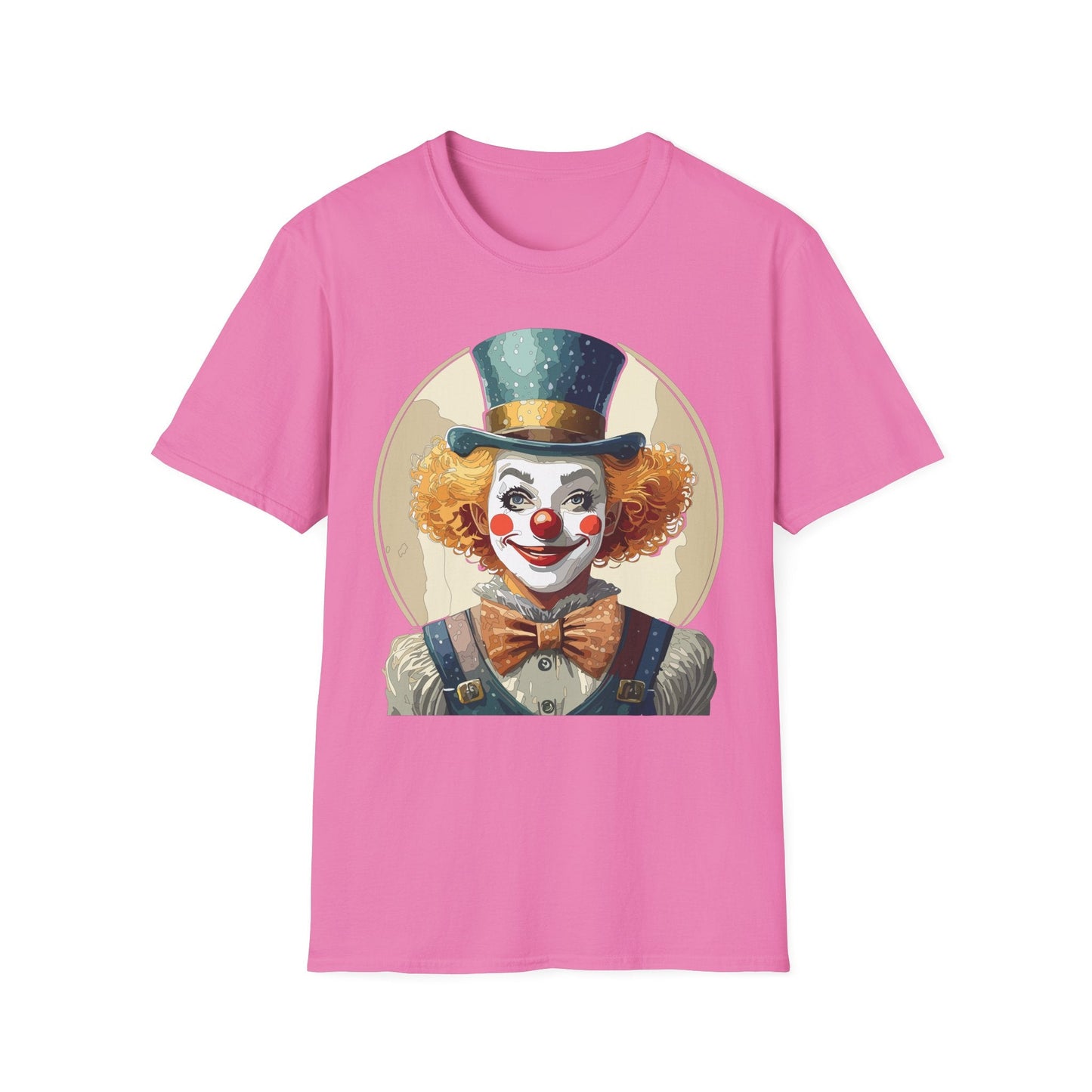 Clown Shirt Unisex T Shirt With Clown Circus Theme Funny Man Shirt Gildan Softstyle 64000