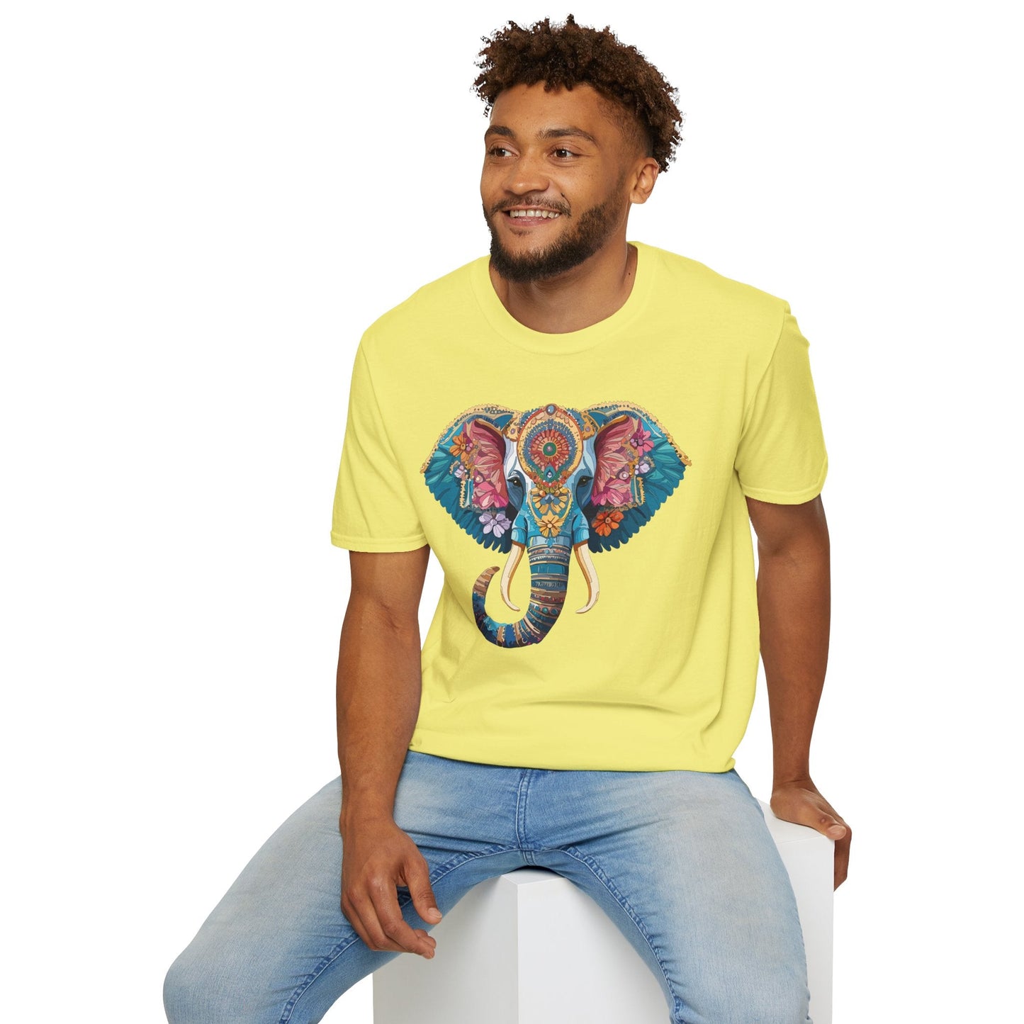 Unisex Elephant Graphic T Shirt Cartoon Elephant Tee Gildan Softstyle 64000 Premium Cotton