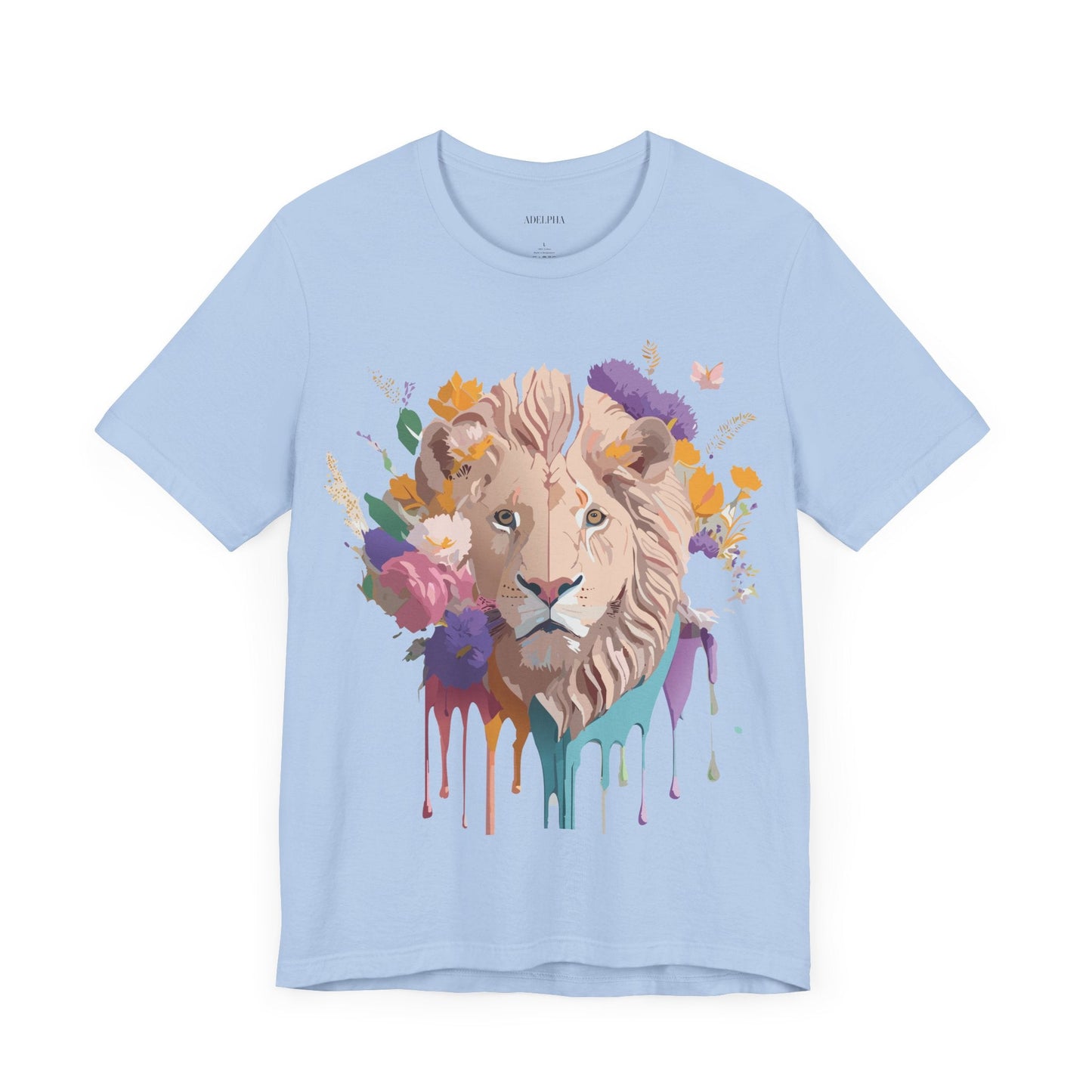 Lion Shirt Graphic Tee Unisex Short Sleeve Vintage Inspired Artwork Adelpha Premium Quality