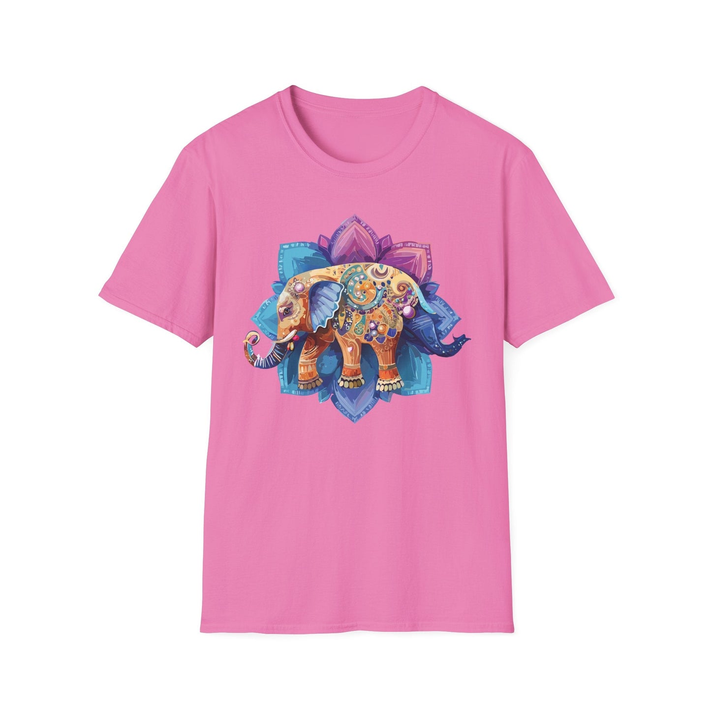 Unisex Elephant T Shirt Softstyle Gildan 64000 Cotton Tee For Animal Lovers And Collectors