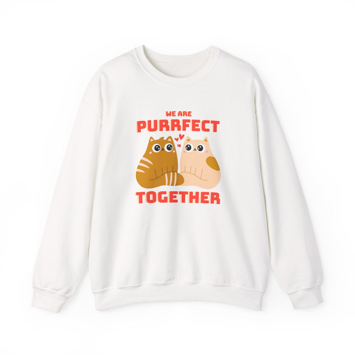 Cat Graphic Valentine's Day Sweatshirt Unisex 50/50 Cotton-Poly Animal Sweatshirt w13