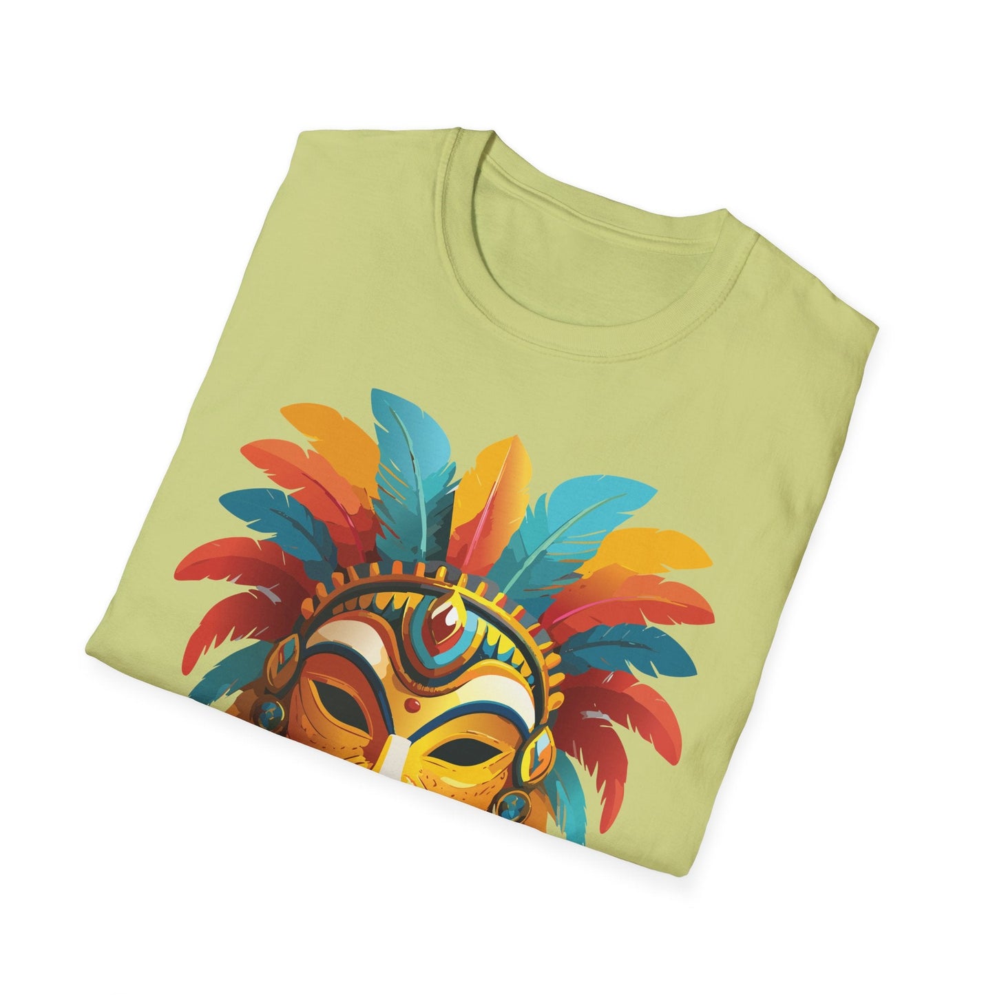 Mask Tee Shirt Unisex Masquerade Design Gildan Softstyle 100 Percent Cotton Tee for Everyday Comfort