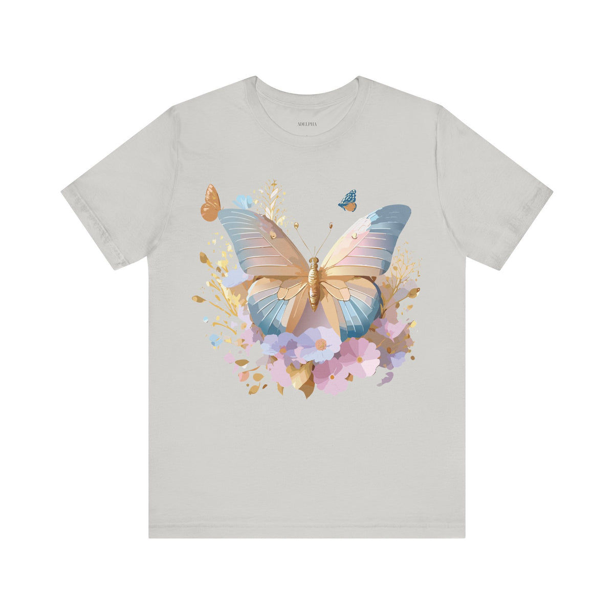 Butterfly Graphic Unisex Cotton Bella+Canvas Tee with Art Design n35