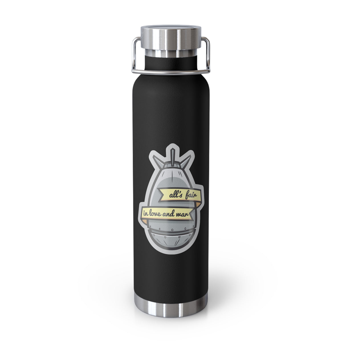 22oz Copper Insulated Water Bottle with Cartoon Design - CV85