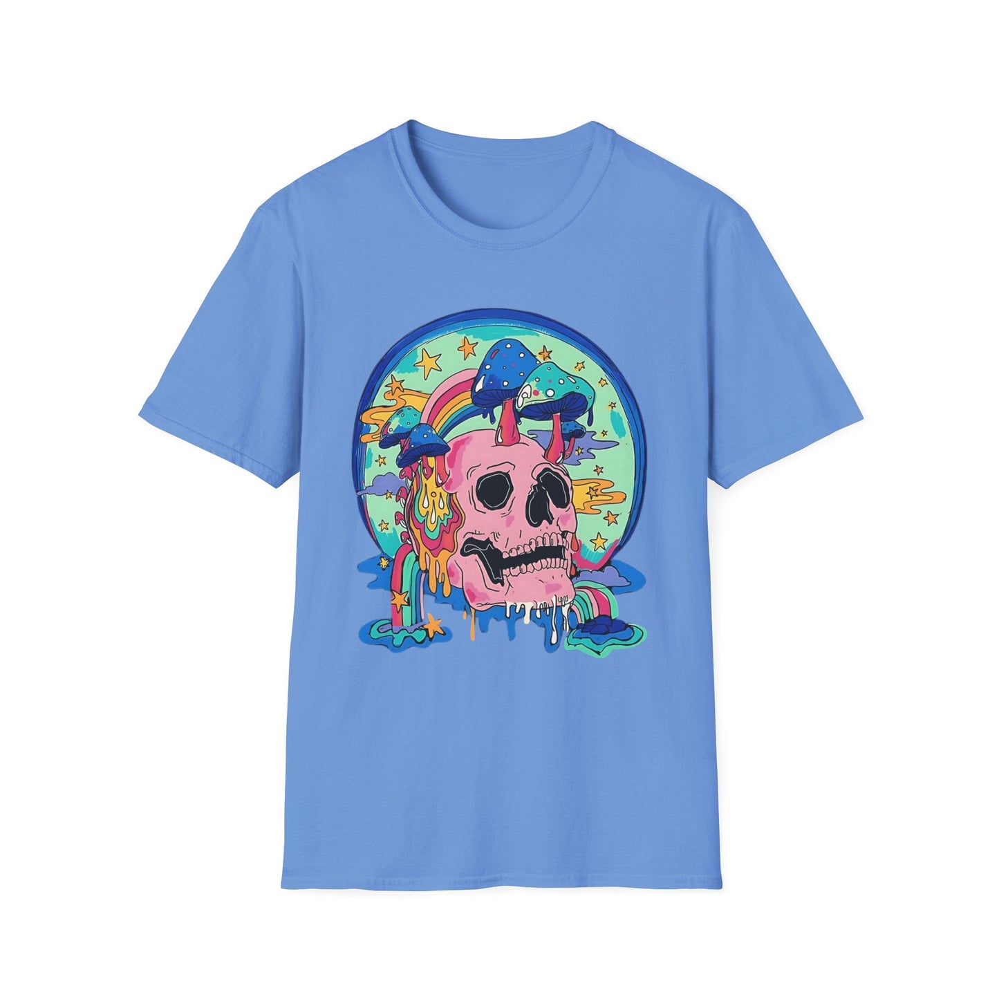 Skull Graphic Tee Unisex Gildan Softstyle 64000 100 Cotton Short Sleeve Shirt Art Design