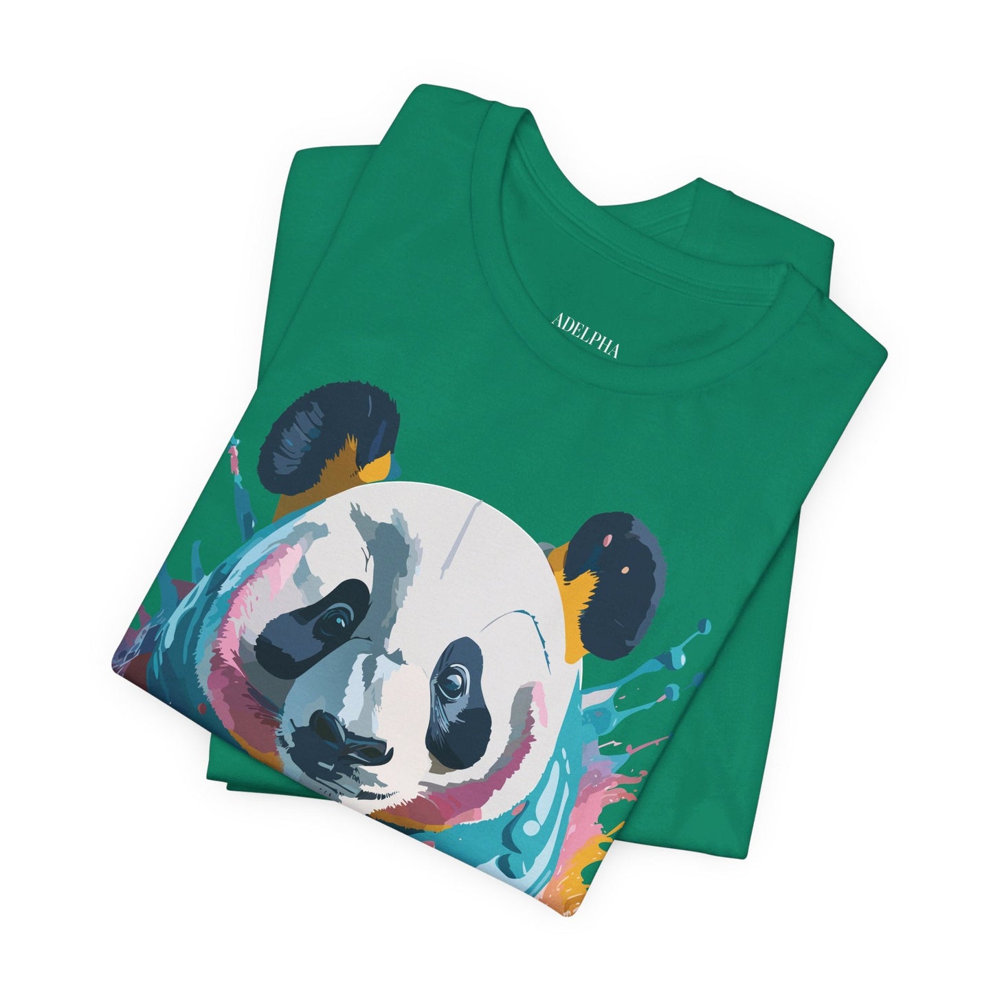 Panda Graphic Tee Unisex Short Sleeve Art Design By Adelpha Vintage Inspired Shirt