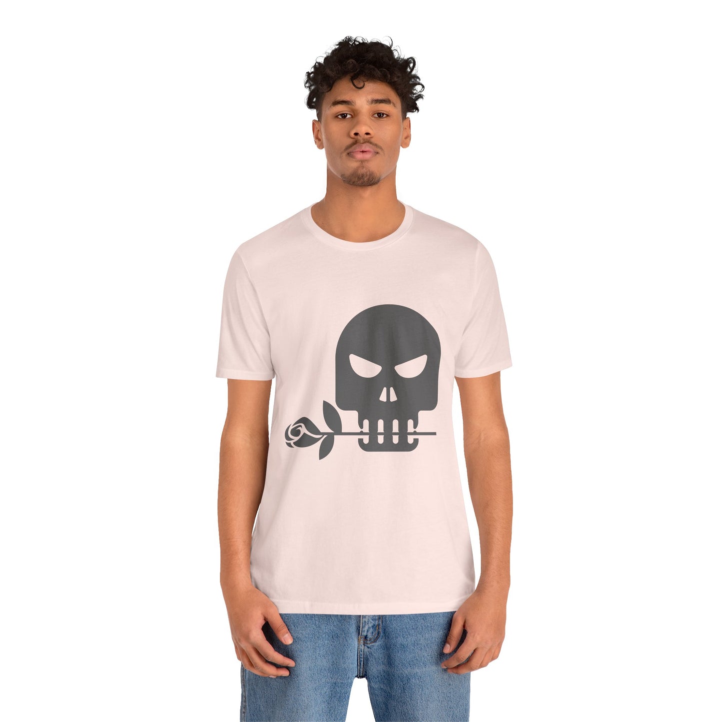 Unisex Cotton Tee Shirt with Skull