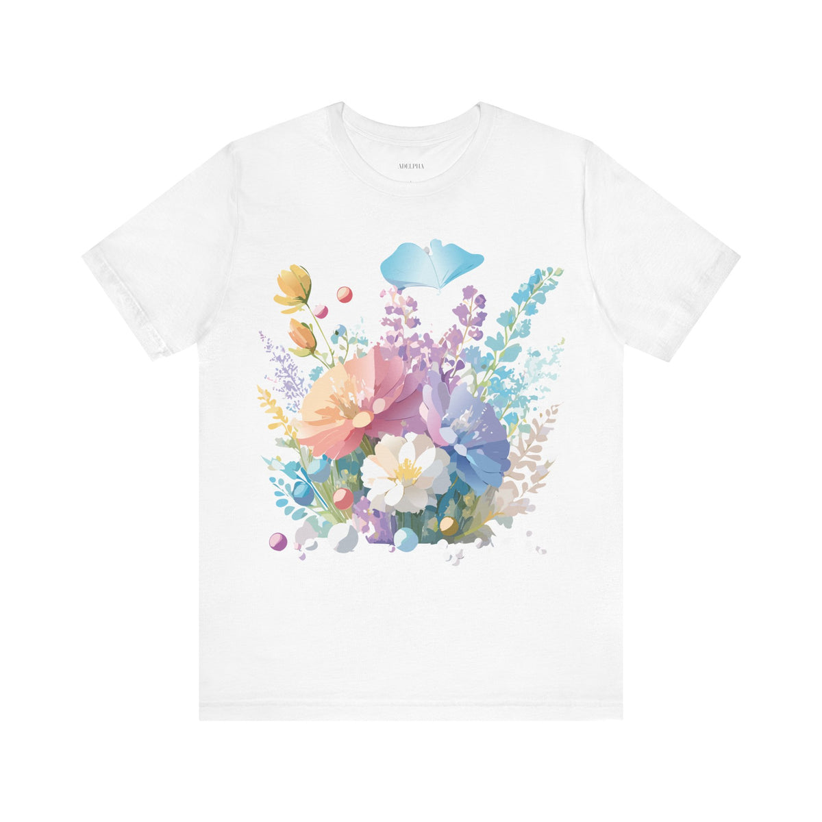 Floral Graphic Tee Shirt - Bella+Canvas Unisex 100 Cotton 1