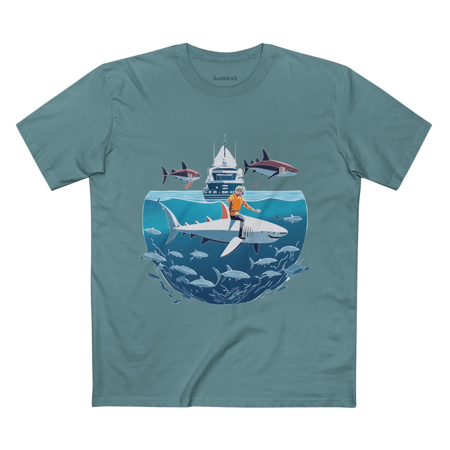 Ocean Coast Graphic Unisex 100 Cotton Staple Tee 5