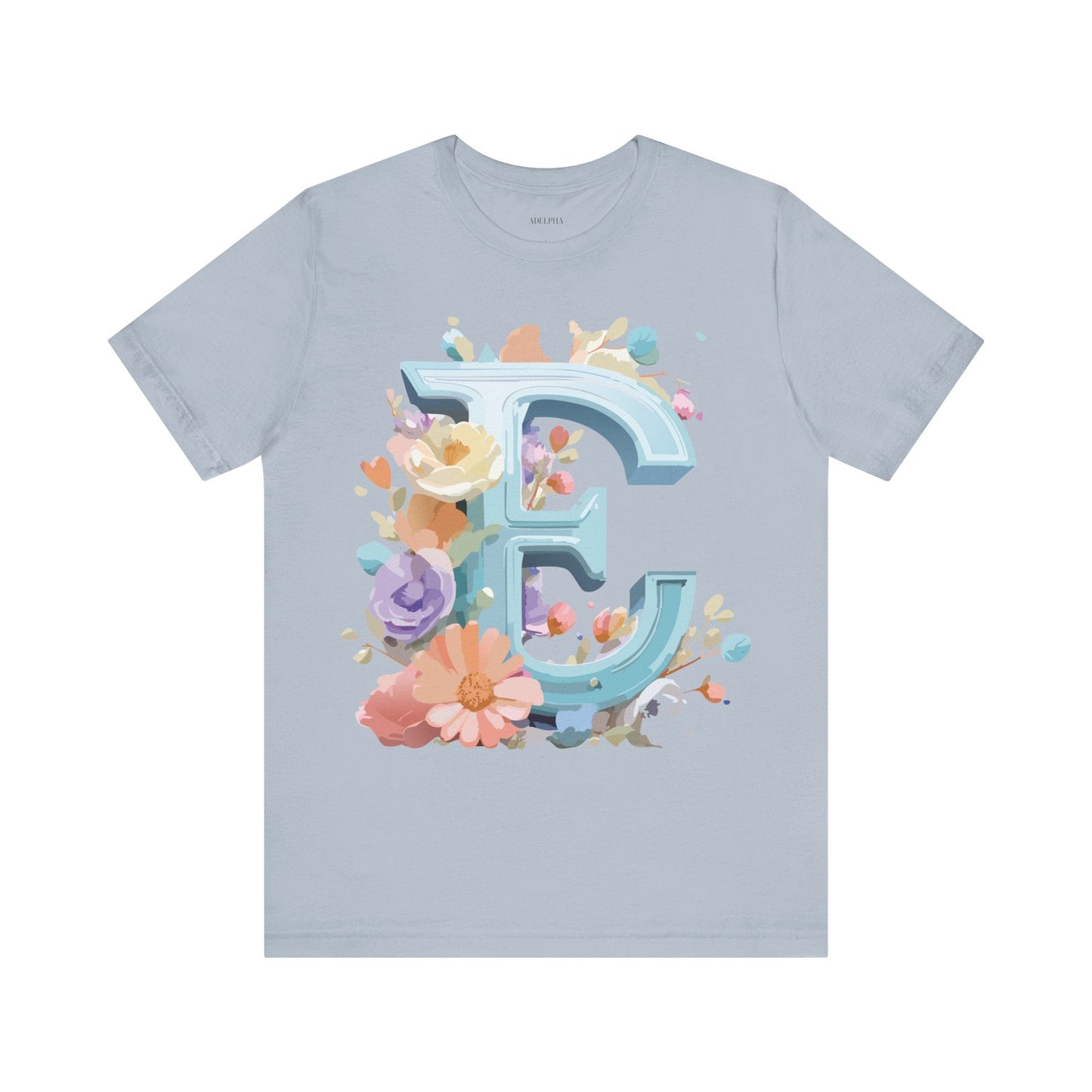Unisex Letter E  Graphic Tee Featuring Vintage Inspired Artwork Collection