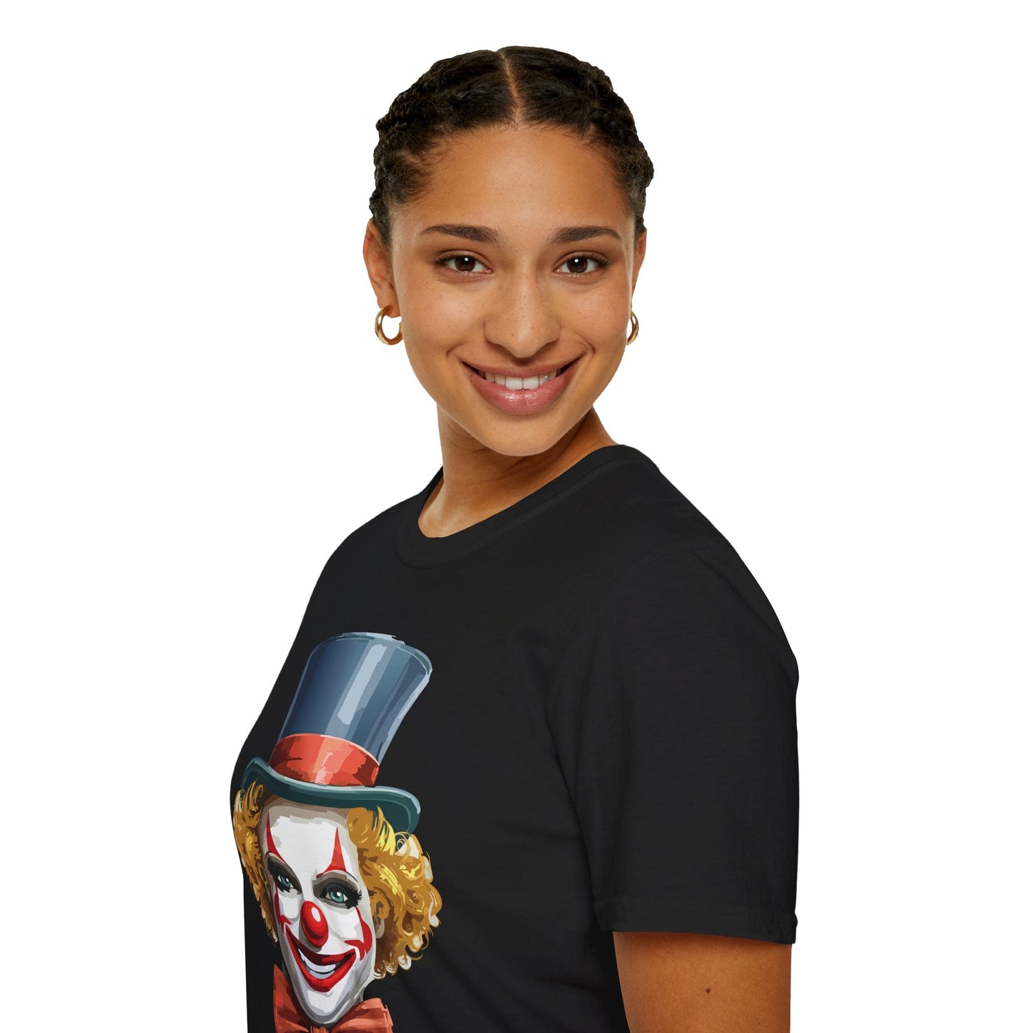 Clown Shirt T Shirt With Clown Funny Man Circus Shirt Scary Man Tee Unisex Gildan Softstyle 64000