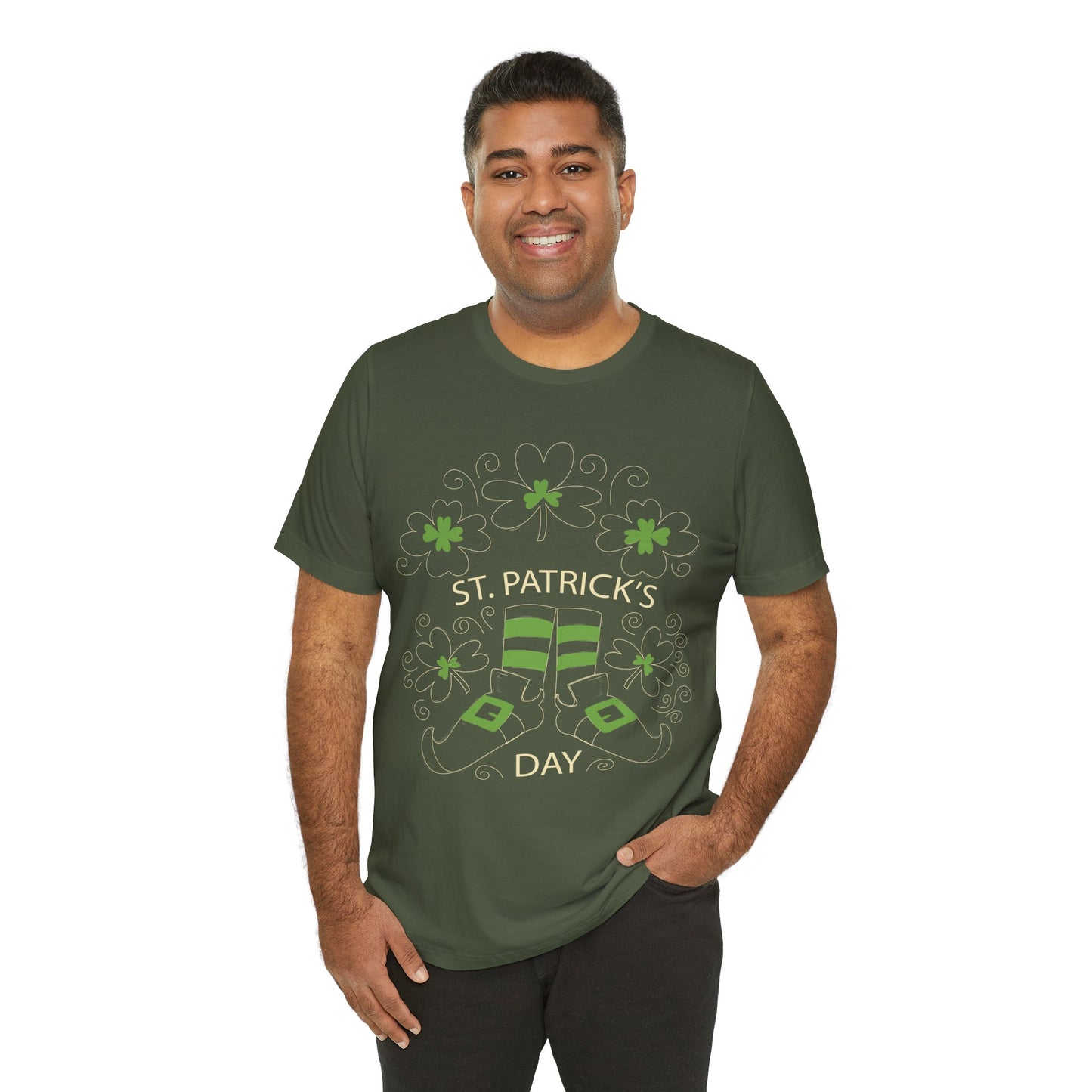 Unisex Cotton Tee Shirt with Lucky Prints