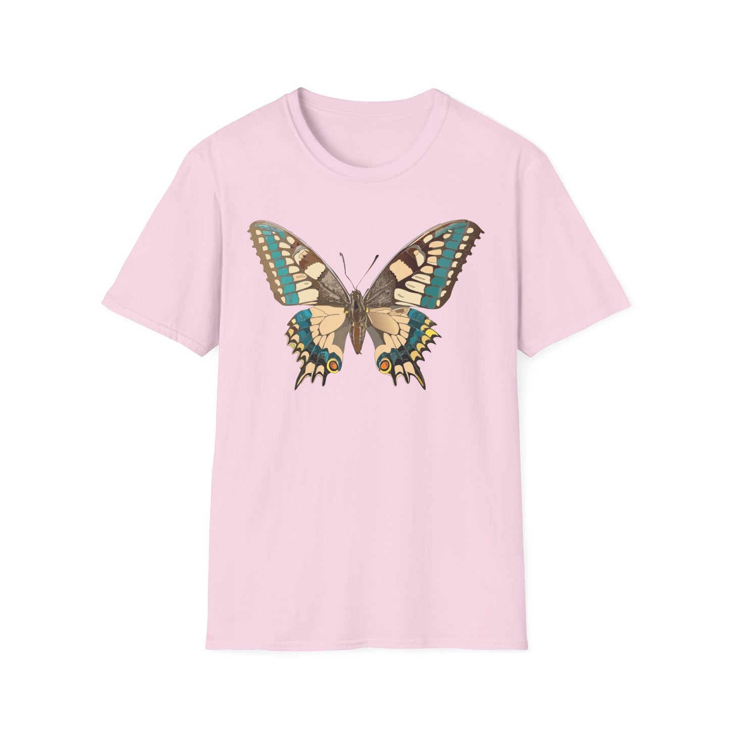 Unisex Butterfly T Shirt Softstyle 64000 Ring Spun Cotton Lightweight Tee Breathable Everyday Comfort