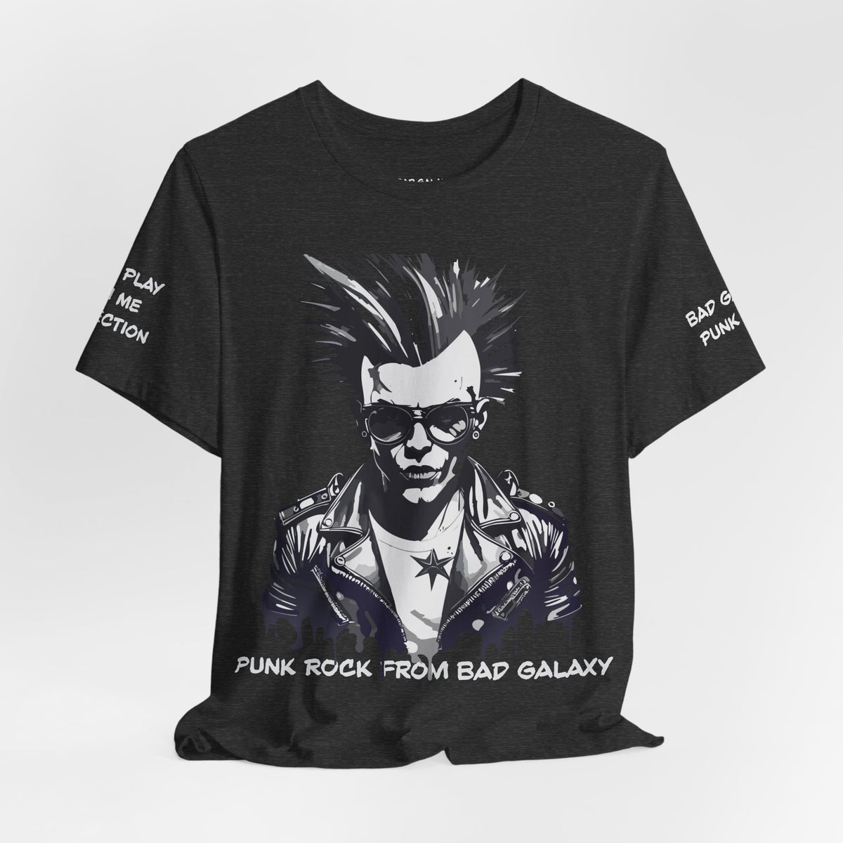 Punk Rock Graphic Unisex Cotton Bella+Canvas Tee with Art Design b40