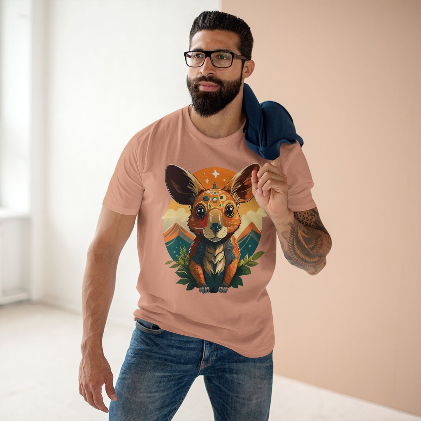 Rabbit Animals Shirt Unisex Premium Cotton Tee With Original Art Design From Retro2Nova Collection Premium Art Apparel