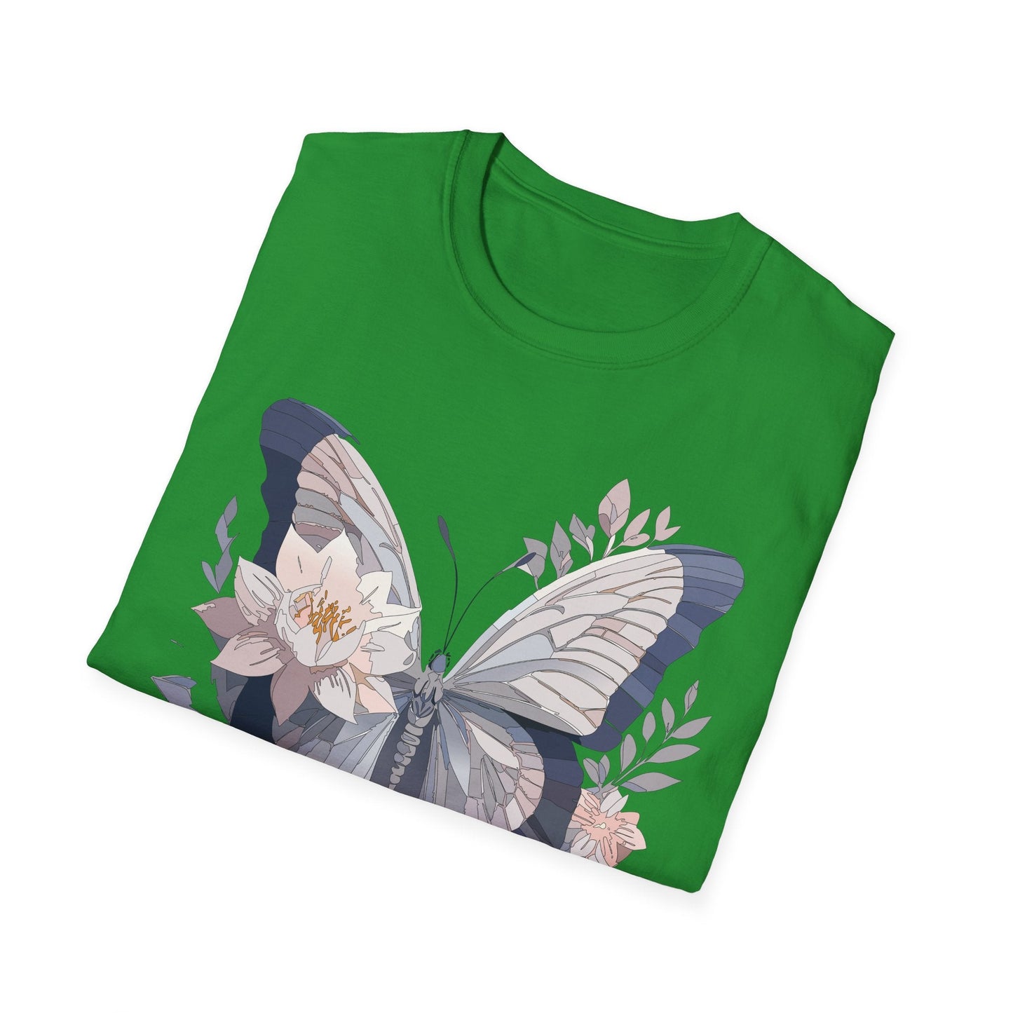Butterfly T Shirt Unisex Monarch Print Softstyle Cotton Tee for Everyday Comfort