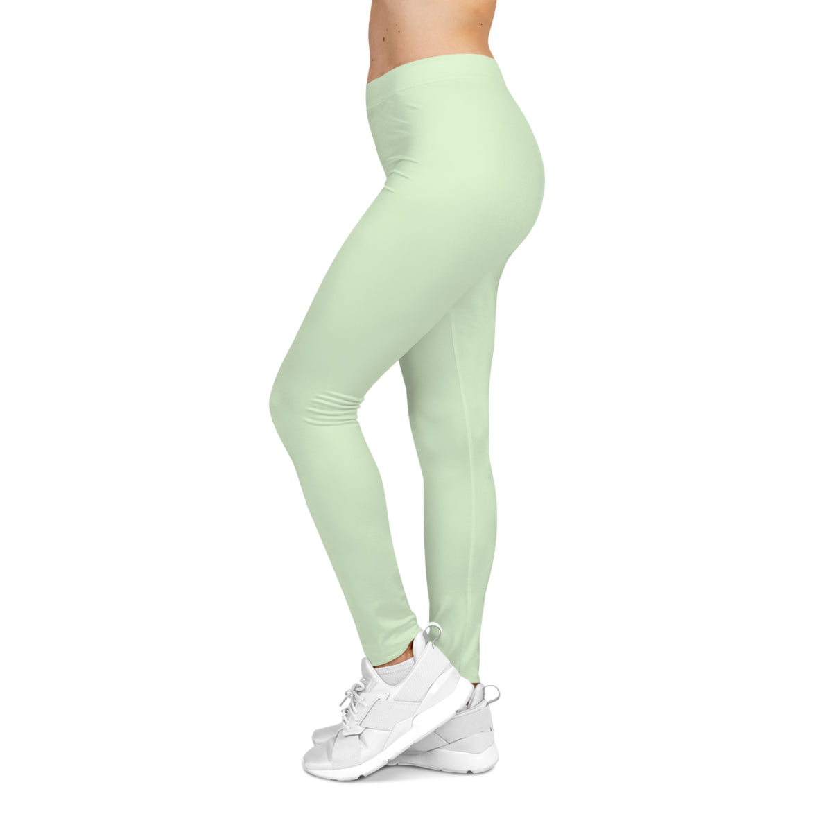 Frosted Mint Color Women's Poly-Span Casual Leggings XS-2XL