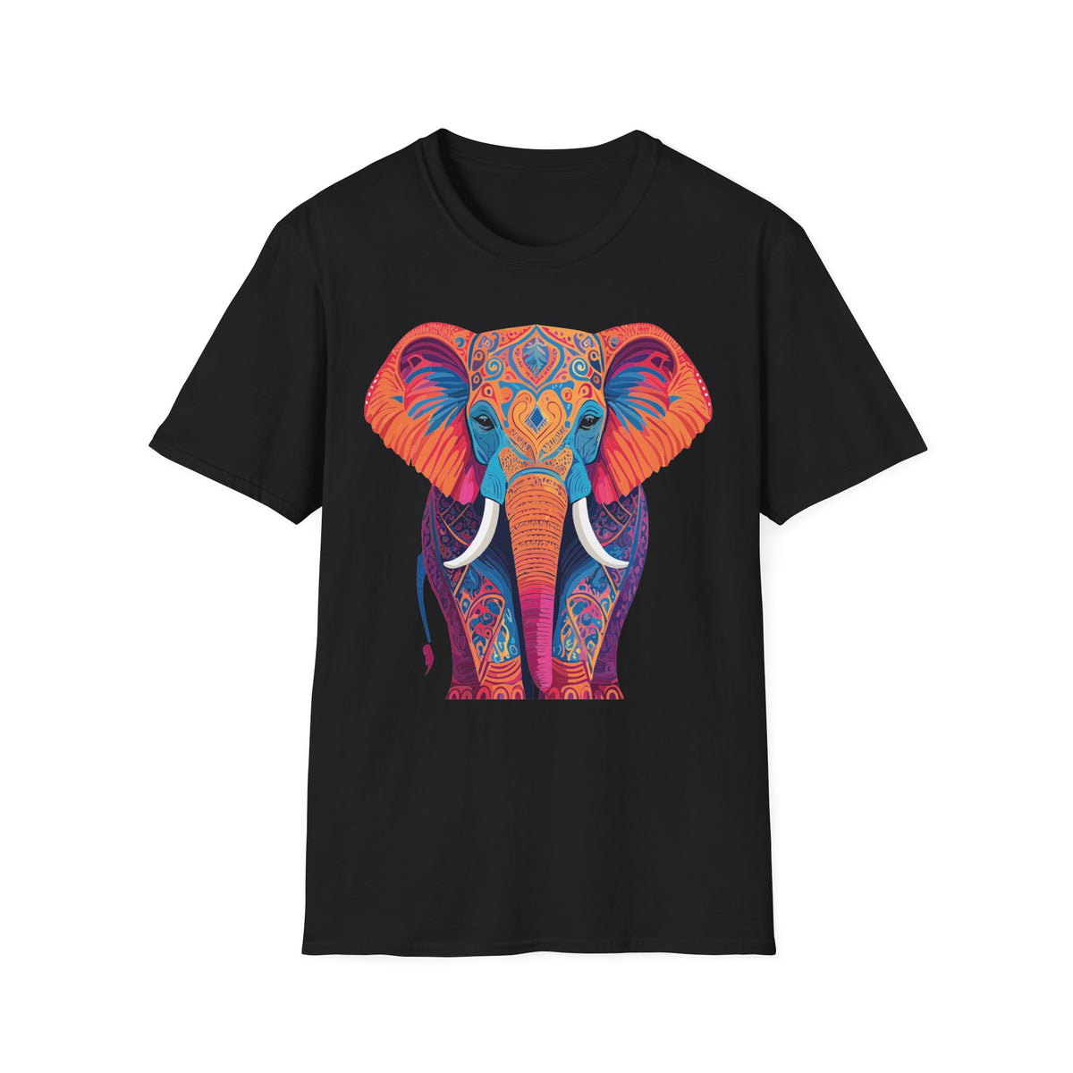 Colorful Mandala Elephant T-Shirt | Boho Animal Graphic Tee