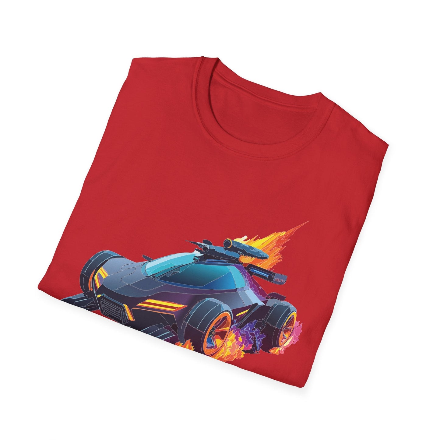 Car Graphic Unisex Cotto Softstyle Art Design with Hot Wheels Artwork Tee 3