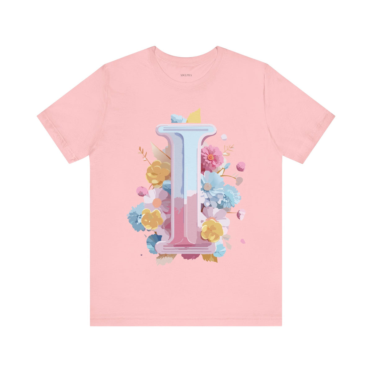 Letter I Graphic Unisex Cotton Bella+Canvas Tee with Art Letter Design