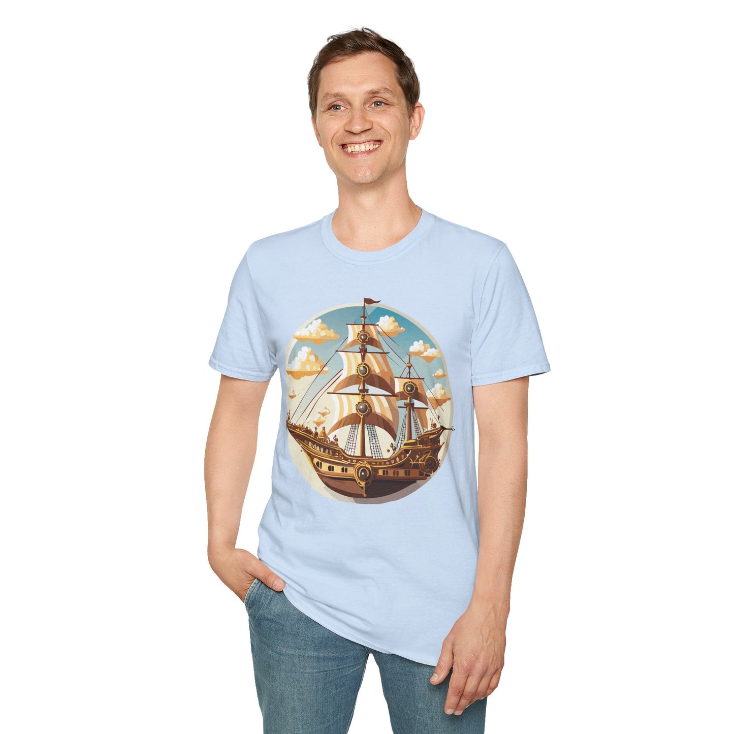 Ship T Shirt Frigate T Shirt Vessel Tee Gildan Softstyle 64000 Unisex Cotton Comfort