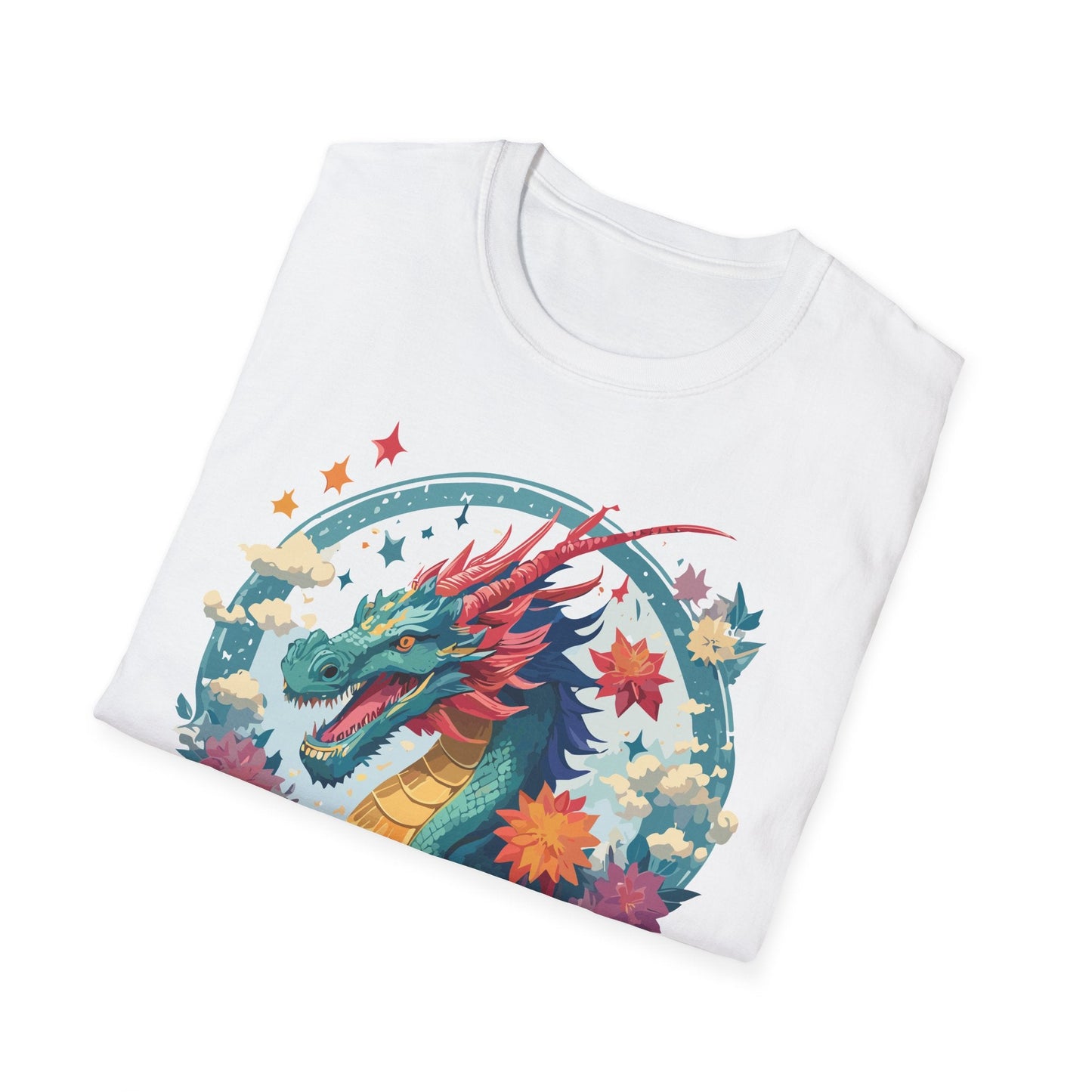 Dragon Graphic Unisex 100 Cotton Tee with Animal Artwork Design 3
