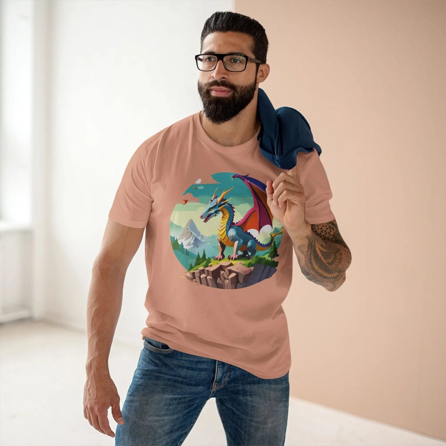 Dragon Graphic Unisex 100 Cotton Staple Tee 32